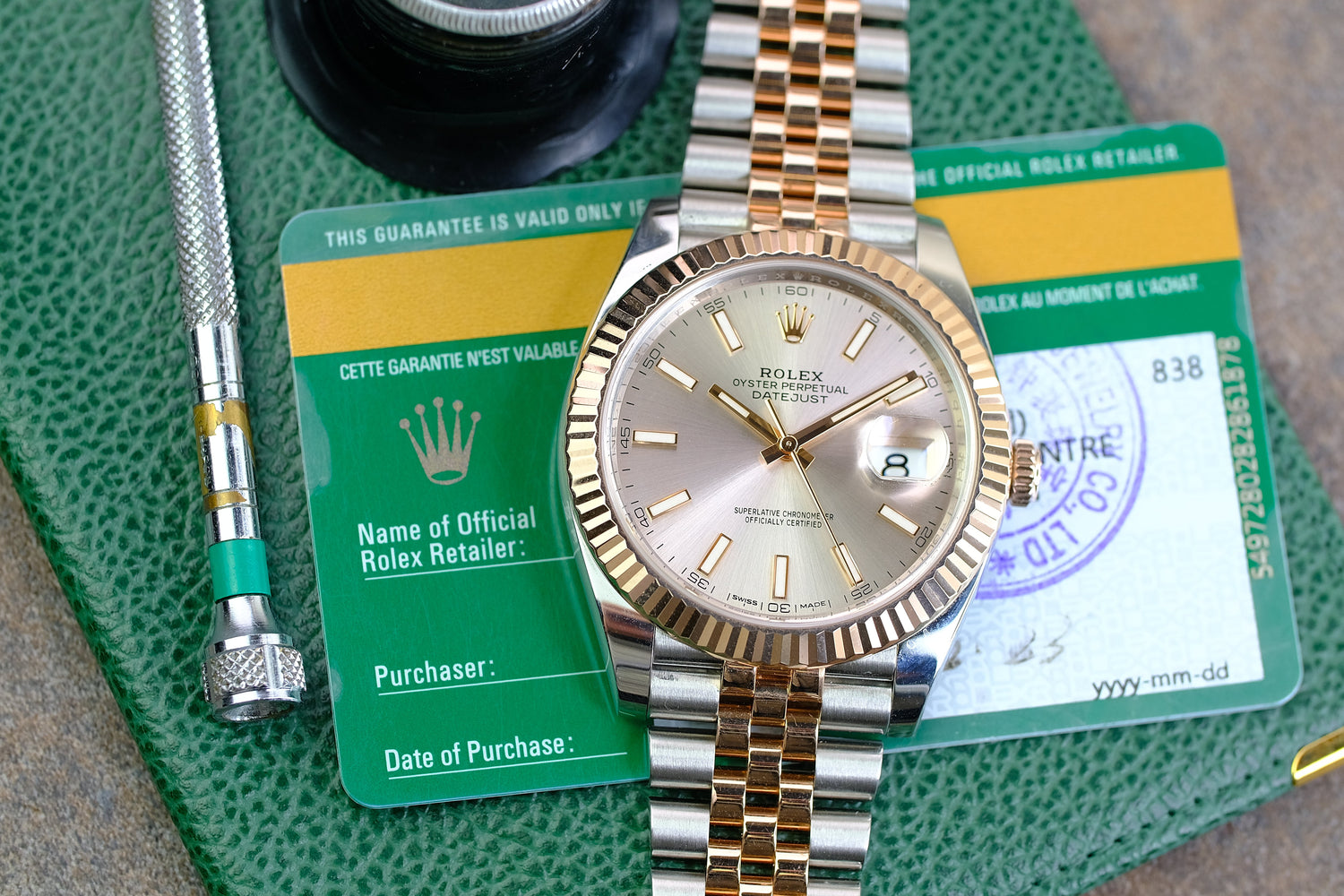 Rolex Datejust 126331 Jubilee Band 18KT Rose Gold Fluted Bezel