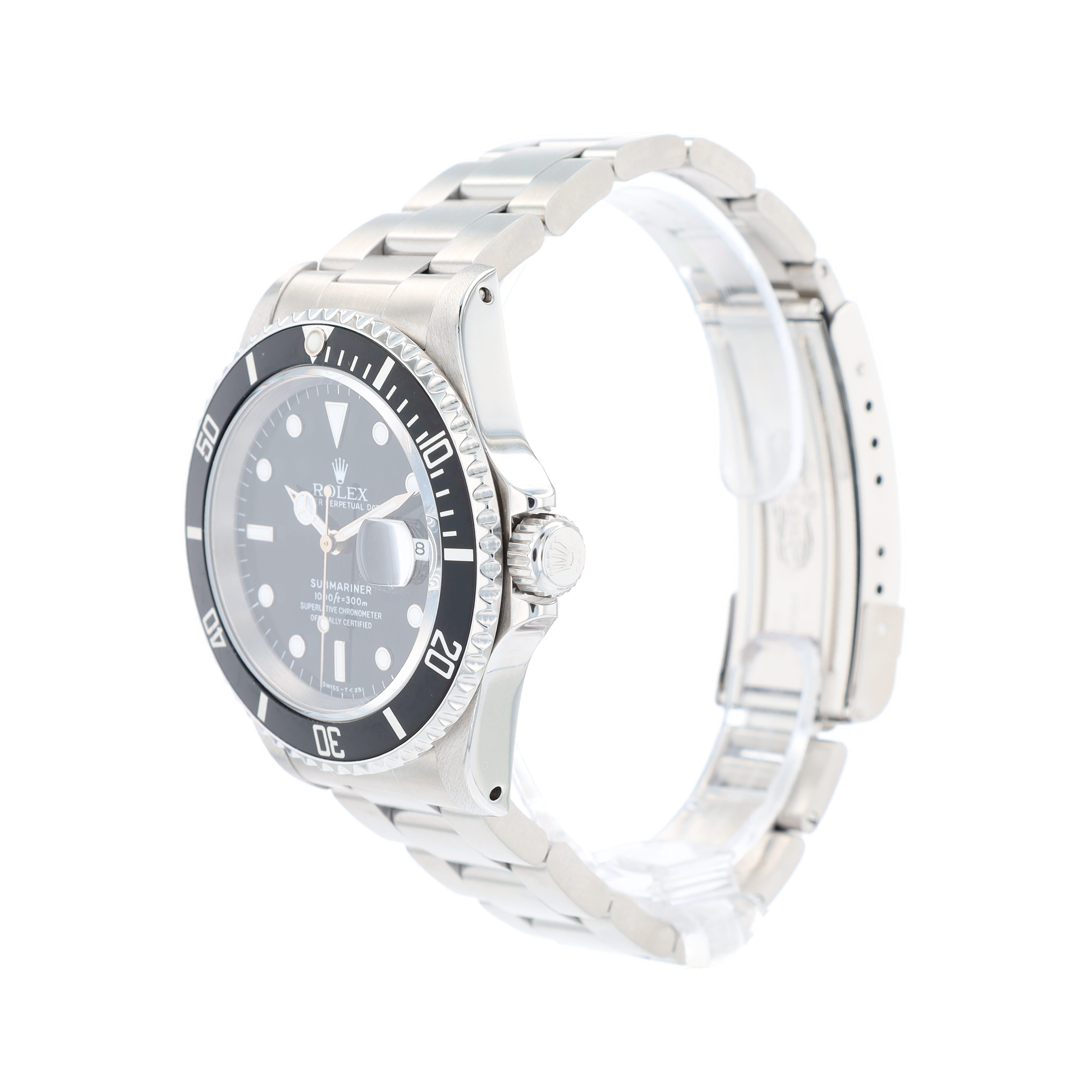 Rolex Submariner 16610 40mm Black Luminous Dial Rotatable Bezel w/ Black Insert Bezel Oyster Band - Luxuriant Concierge