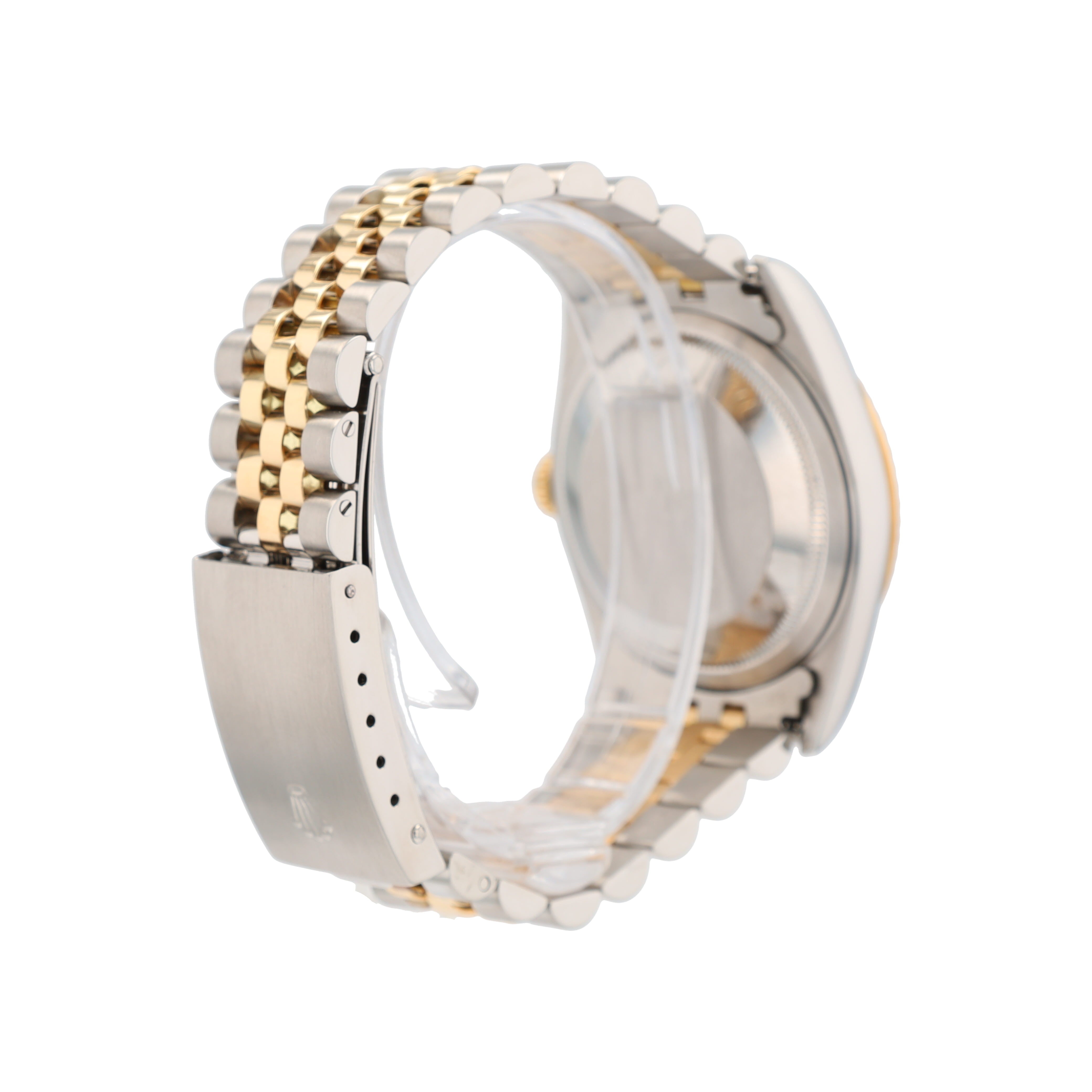 Rolex Datejust 16233 36mm Champagne Index Dial Fluted Bezel Jubilee Band