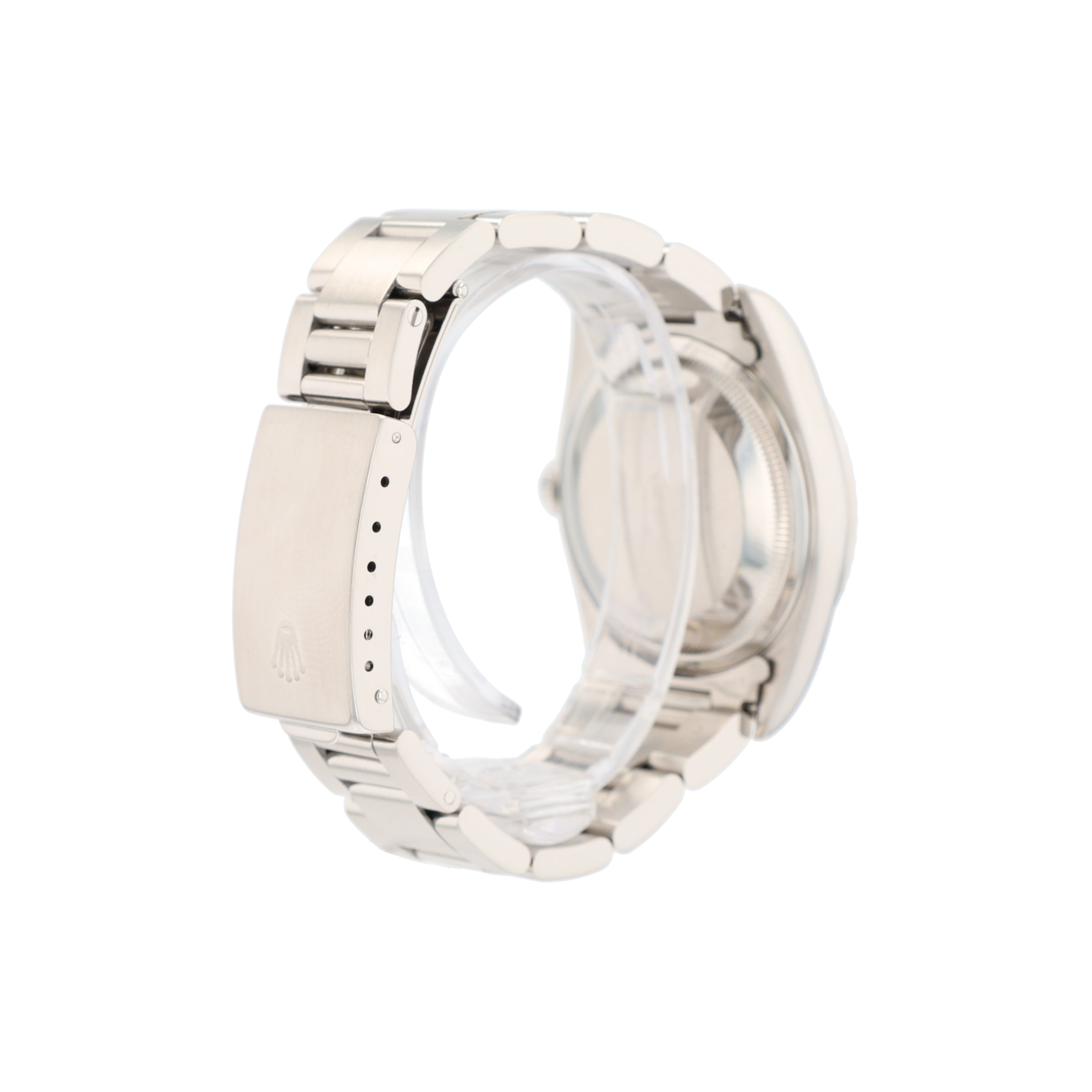 Rolex Datejust 16220 36mm Silver Roman Numeral Dial Engine-Turned Bezel Oyster Band