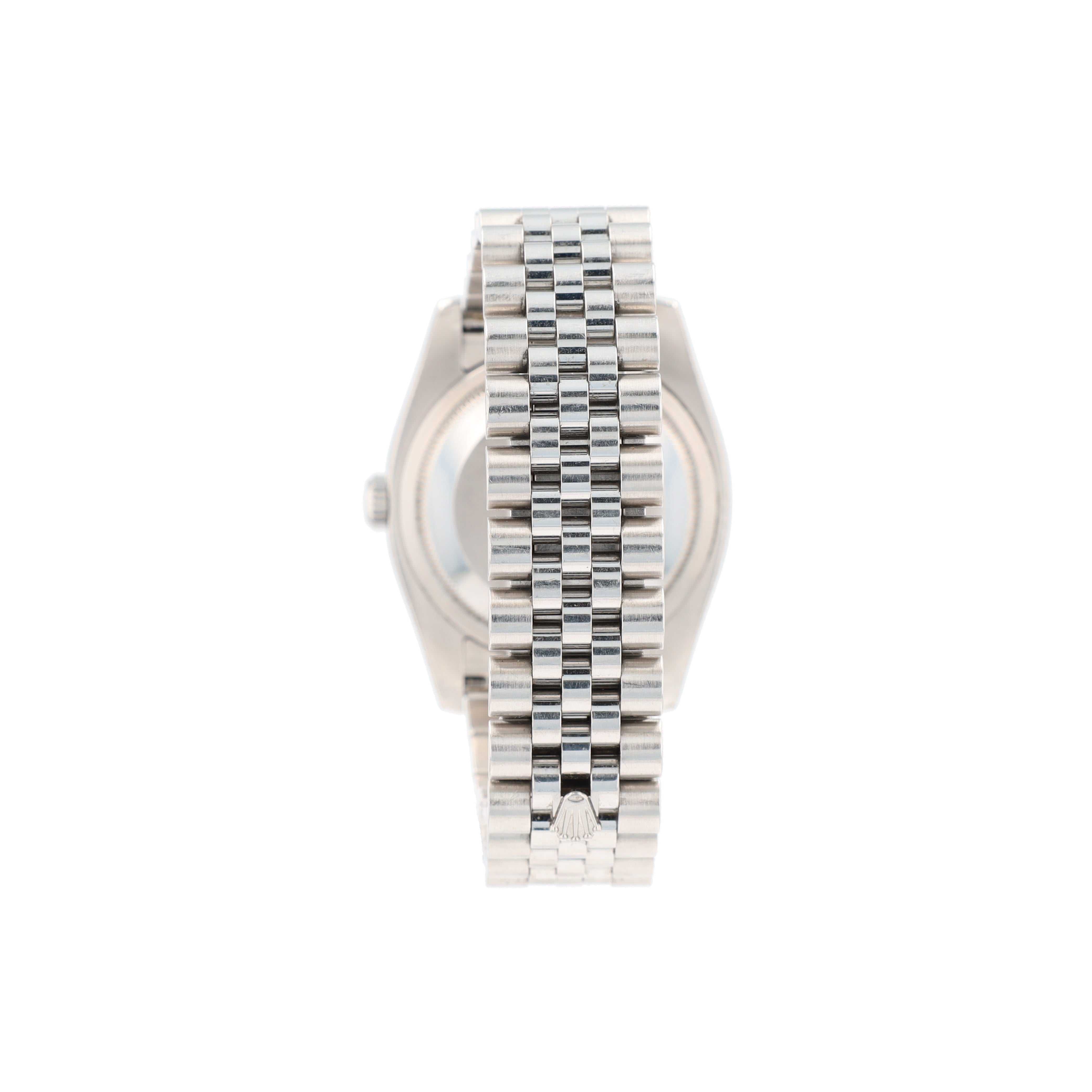 Rolex Datejust 116234 36mm Silver Jubilee Diamond (N.S) Dial Fluted Bezel Jubilee Band