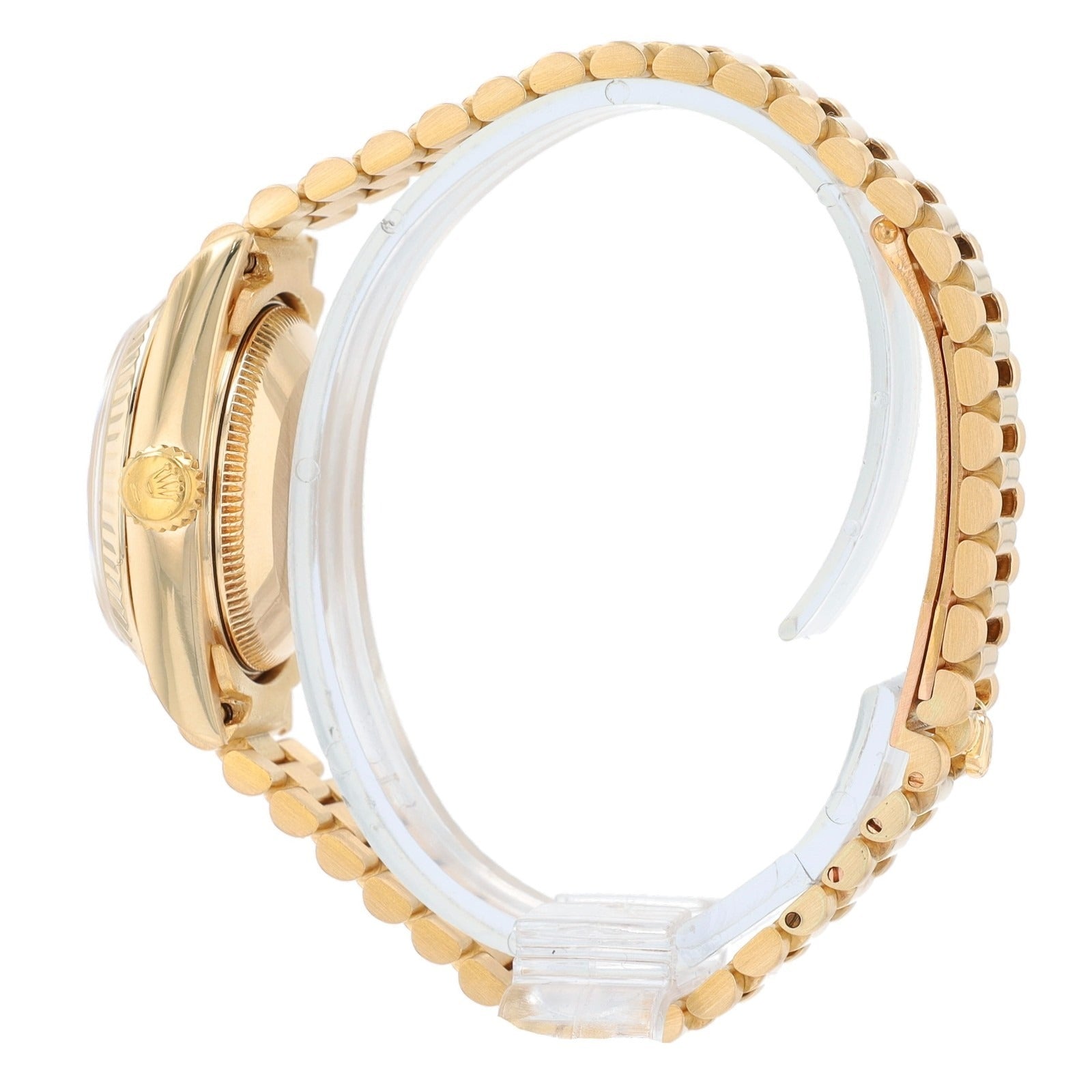 Rolex Ladies Datejust 69178 18KY Gold Champagne Diamond Dial President Watch - Luxuriant Concierge