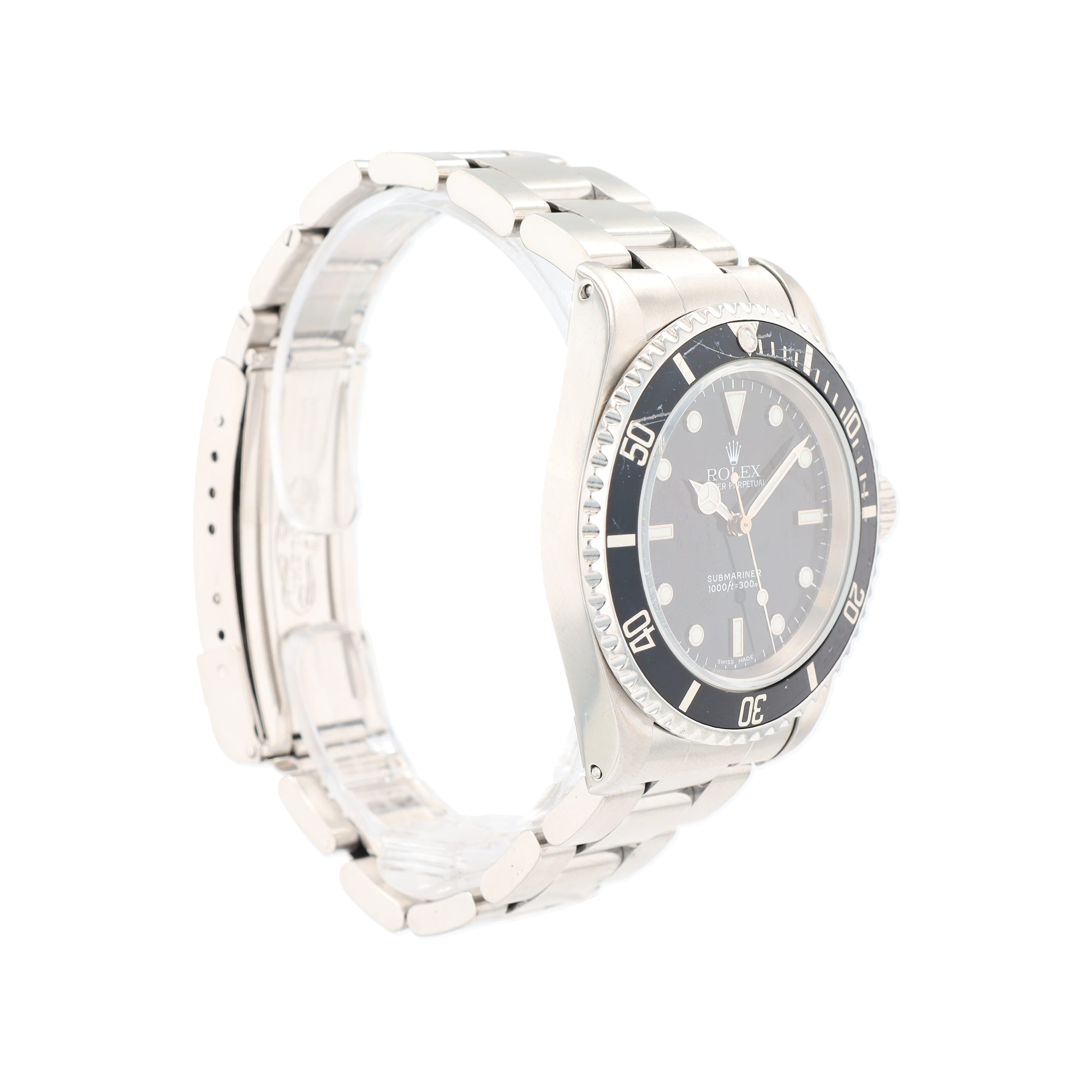 Rolex Submariner - NO DATE 14060 40mm Black Luminous Marker Dial Rotating Bezel with Black Insert Bezel Oyster Band
