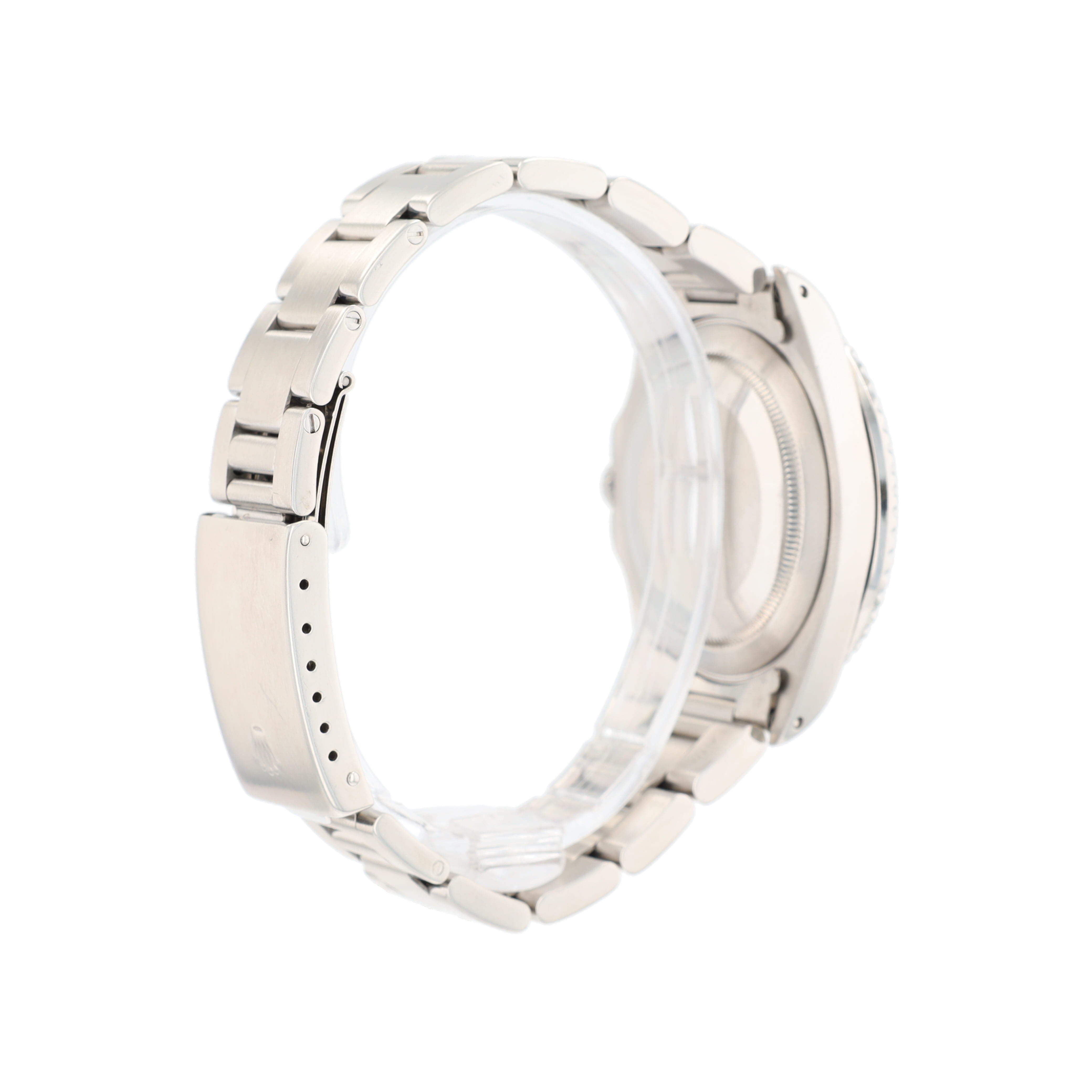 Rolex GMT Master 16700 40mm Black White Luminous Dial Rotatable Bezel - Pepsi Faded Insert Bezel Oyster Band - Luxuriant Concierge