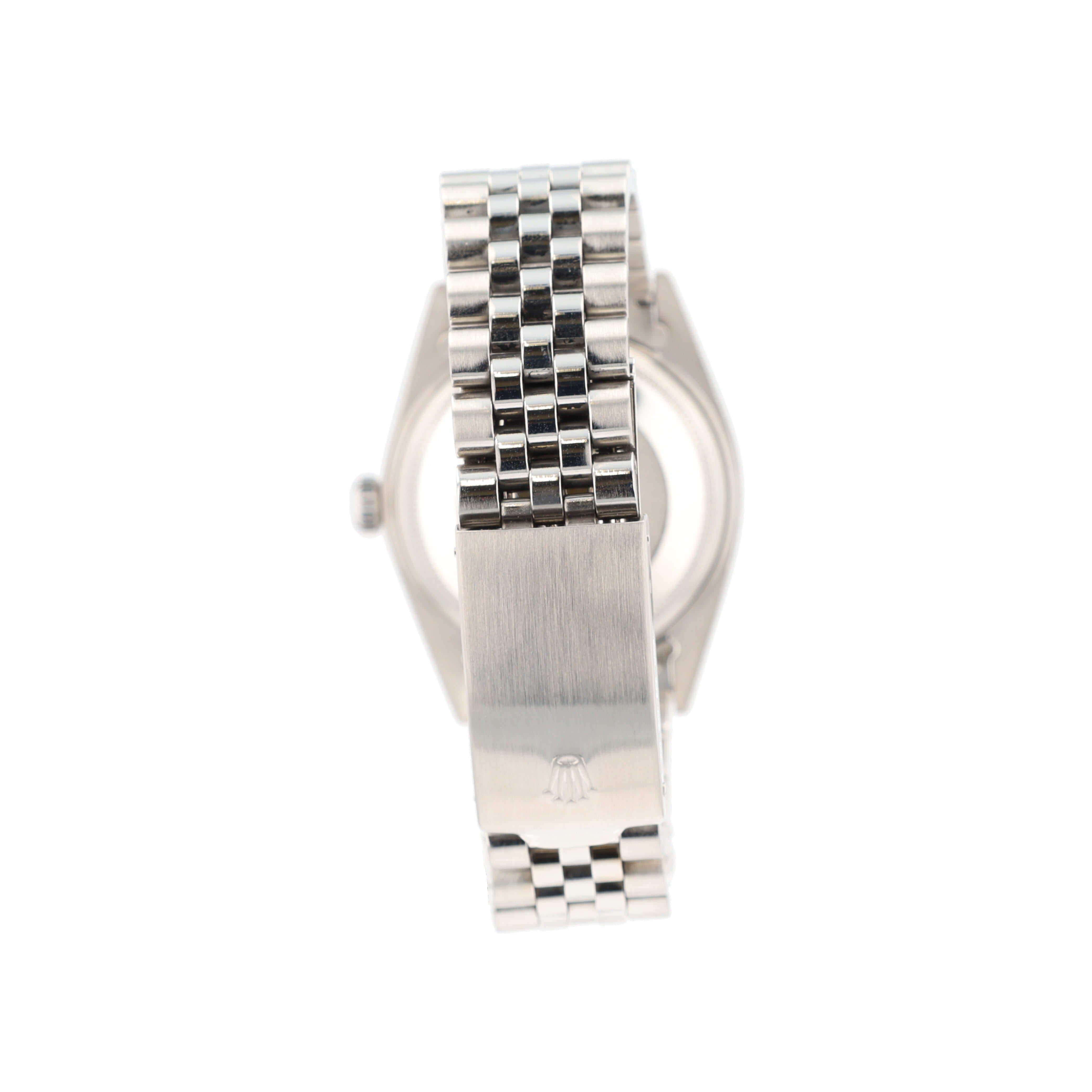 Rolex Datejust 1600 36mm Silver Curved Index Dial Smooth Bezel Jubilee Band