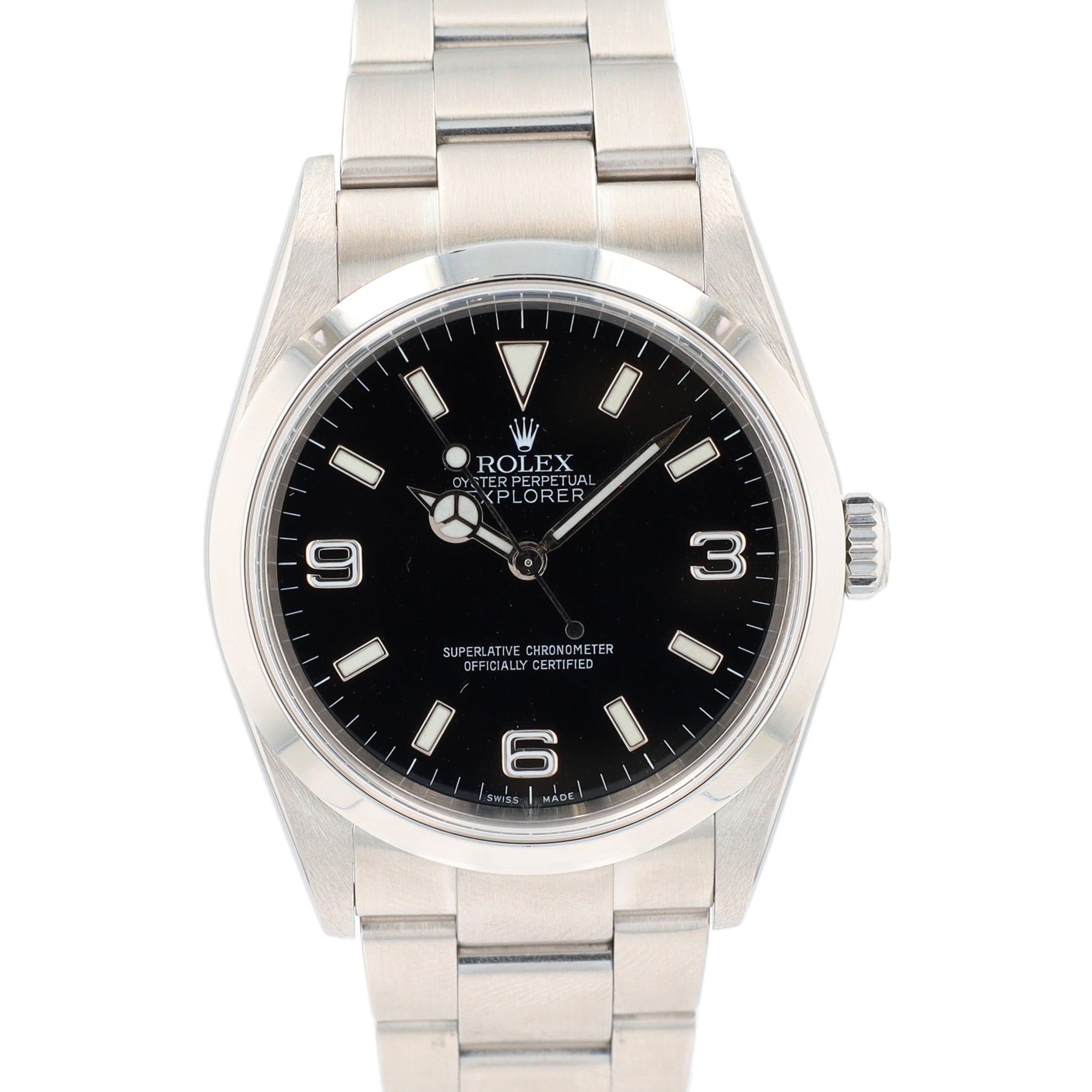 Rolex Explorer 114270 36mm Black Bar Index-Arabic Dial Bezel Oyster Band - Luxuriant Concierge