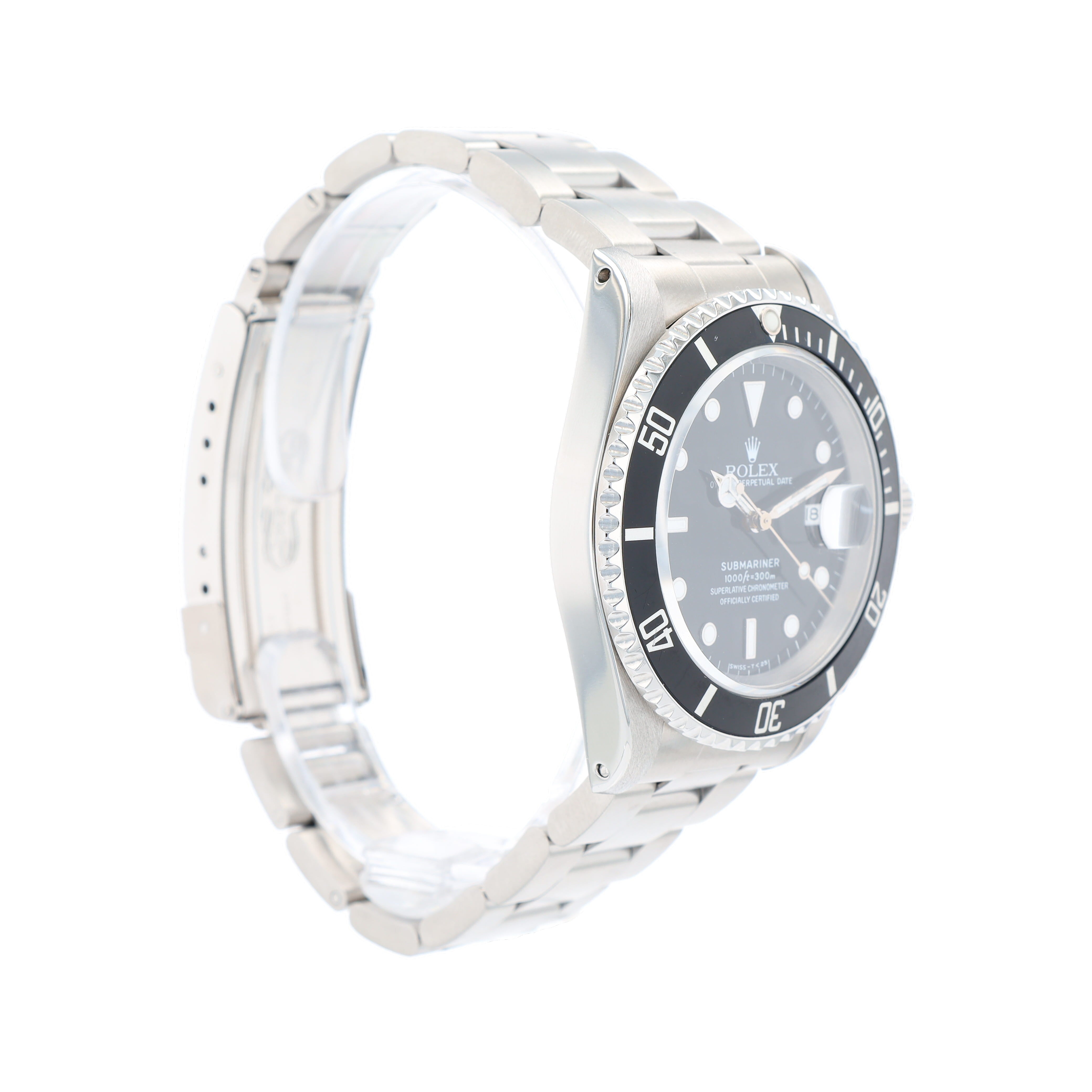 Rolex Submariner 16610 40mm Black Luminous Dial Rotatable Bezel w/ Black Insert Bezel Oyster Band - Luxuriant Concierge