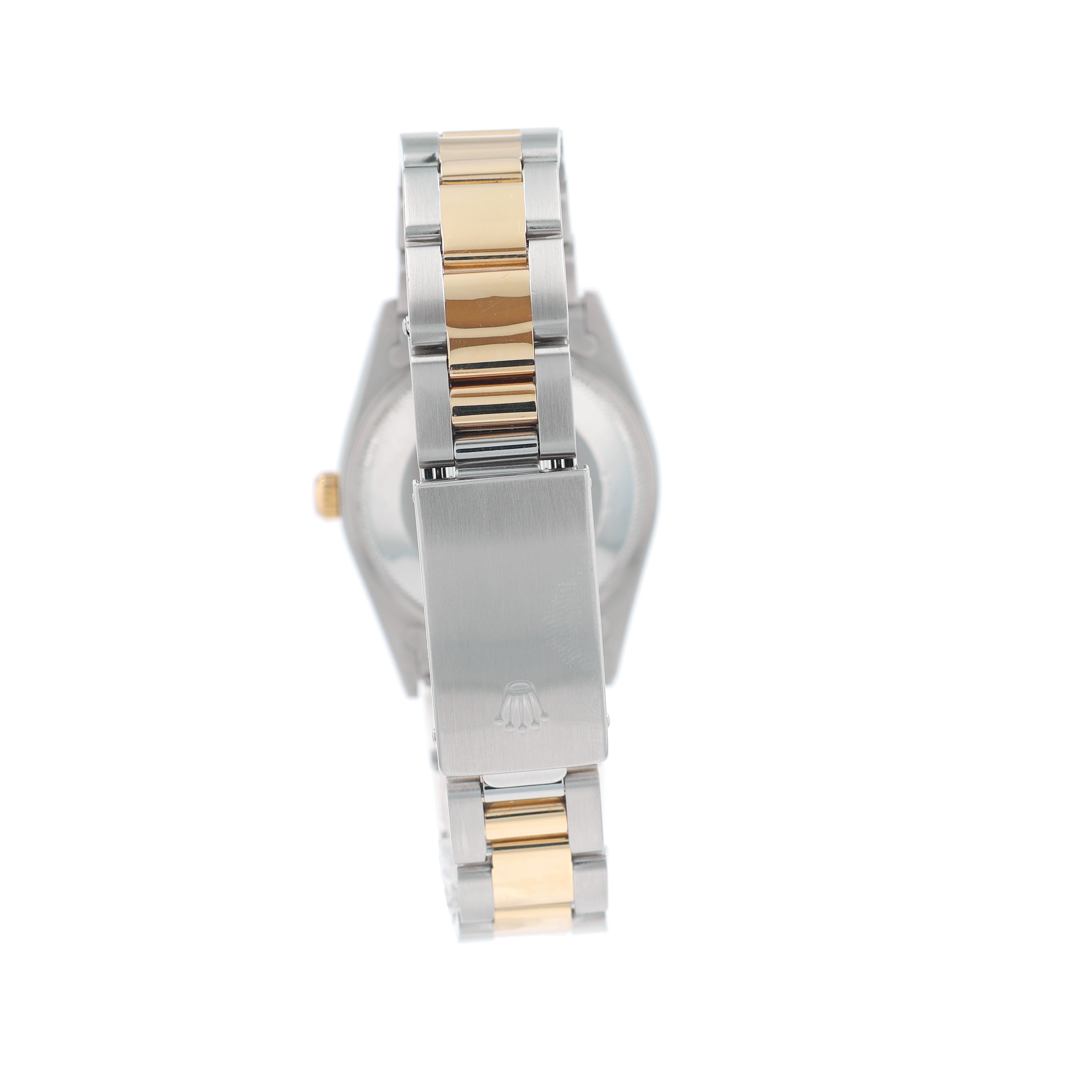 Rolex Oyster Perpetual 14233 34mm Champagne Index Dial Fluted Bezel Band - Luxuriant Concierge