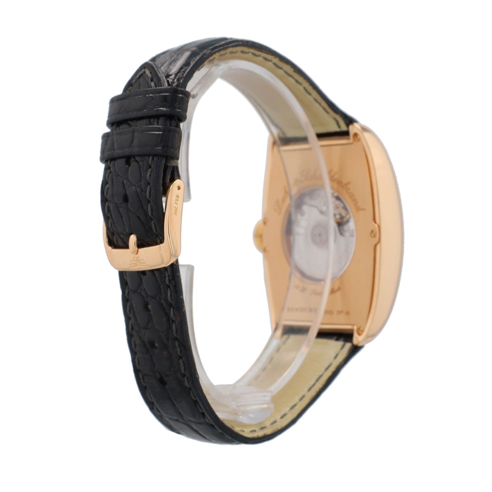 Dubery & Schaldenbrand Aerochrono Cream Dial 18K Yellow Gold Bezel Leather Band