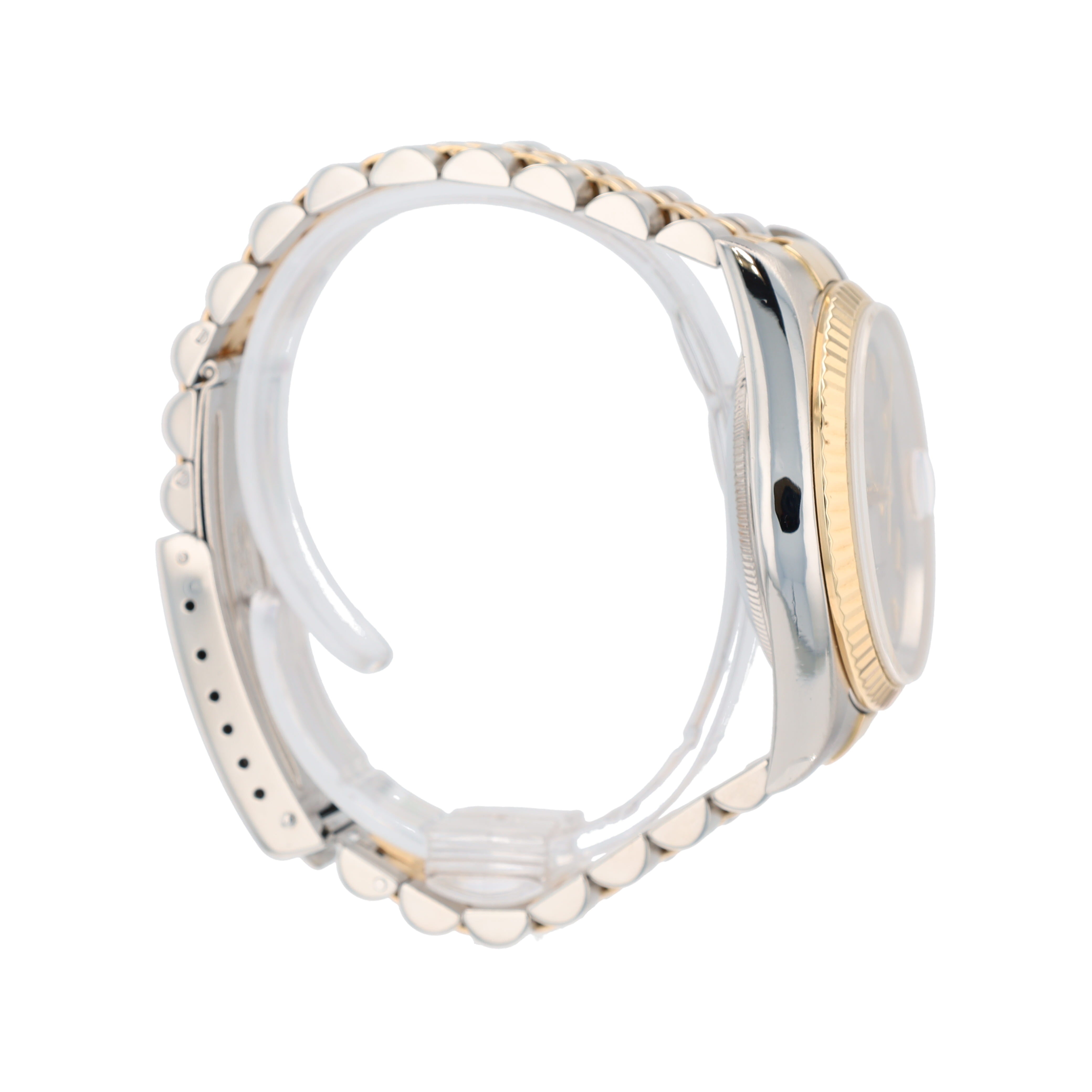 Rolex Datejust 16233 36mm Gray Roman Numeral Dial Fluted Bezel Jubilee Band - Luxuriant Concierge