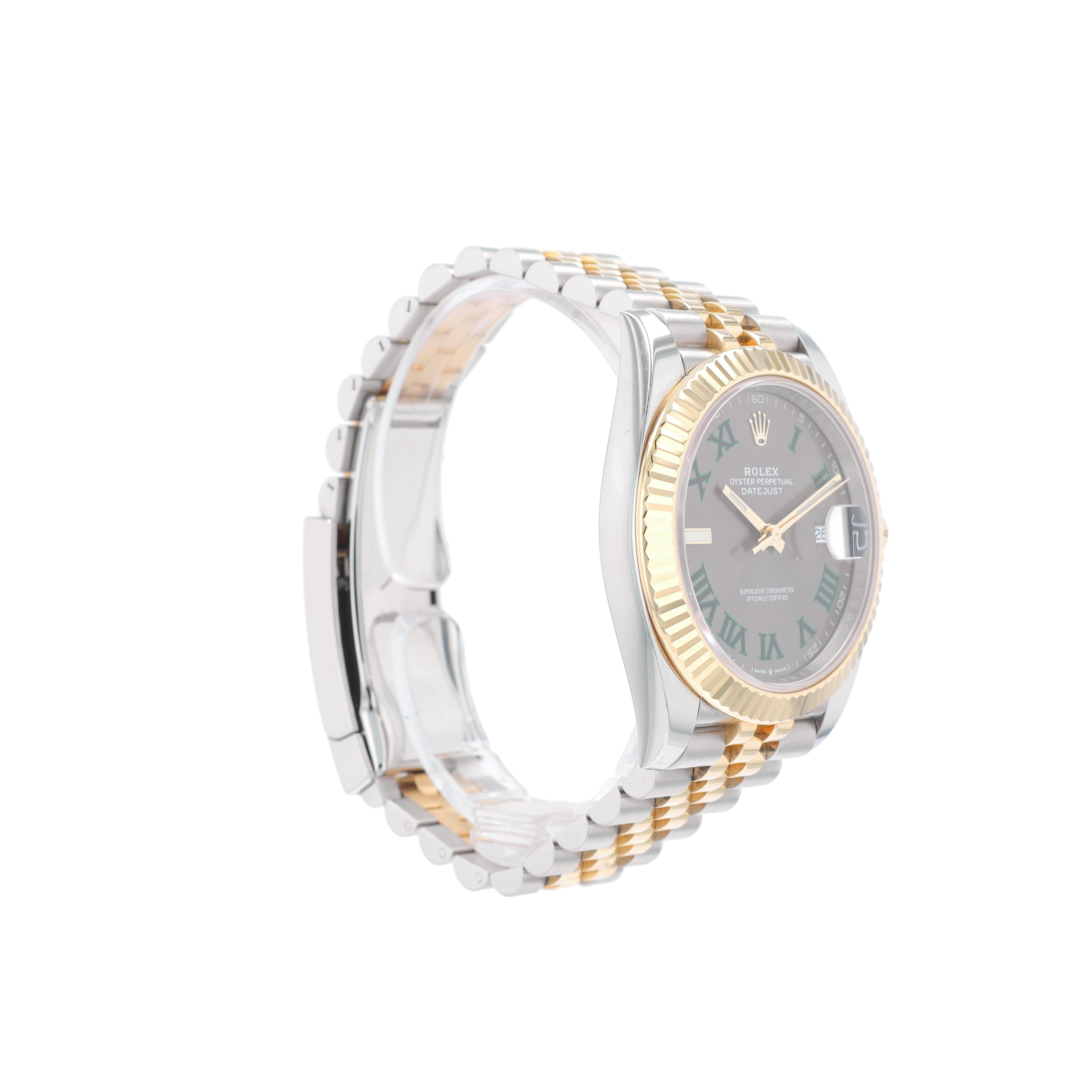 Rolex Datejust 126333 41mm Wimbledon Roman Dial Bezel Jubilee Band
