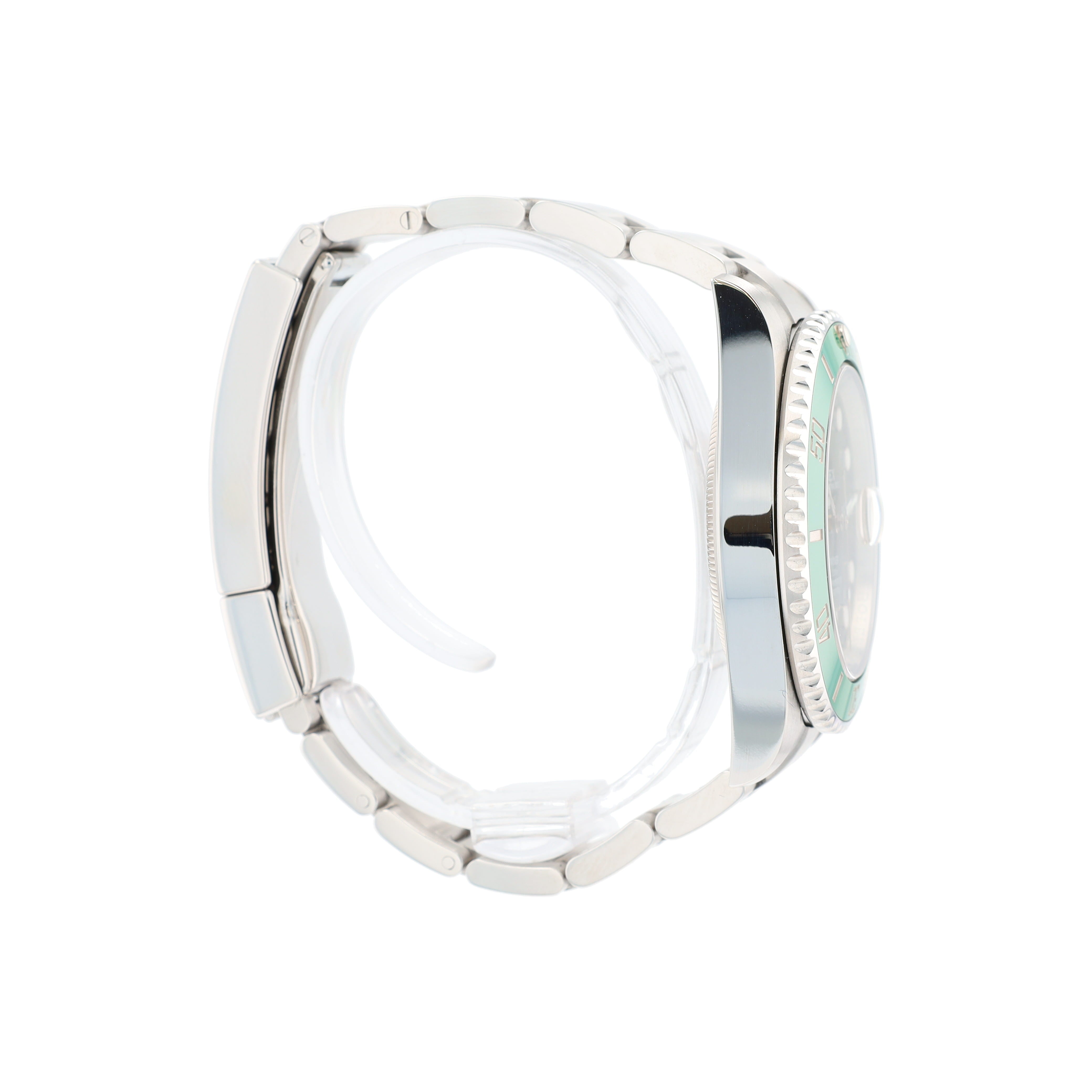 B&P Rolex Submariner 116610LV 40mm Green Luminous Dial Rotatable Bezel w/ Green Ceramic Insert Bezel Oyster Band - Luxuriant Concierge