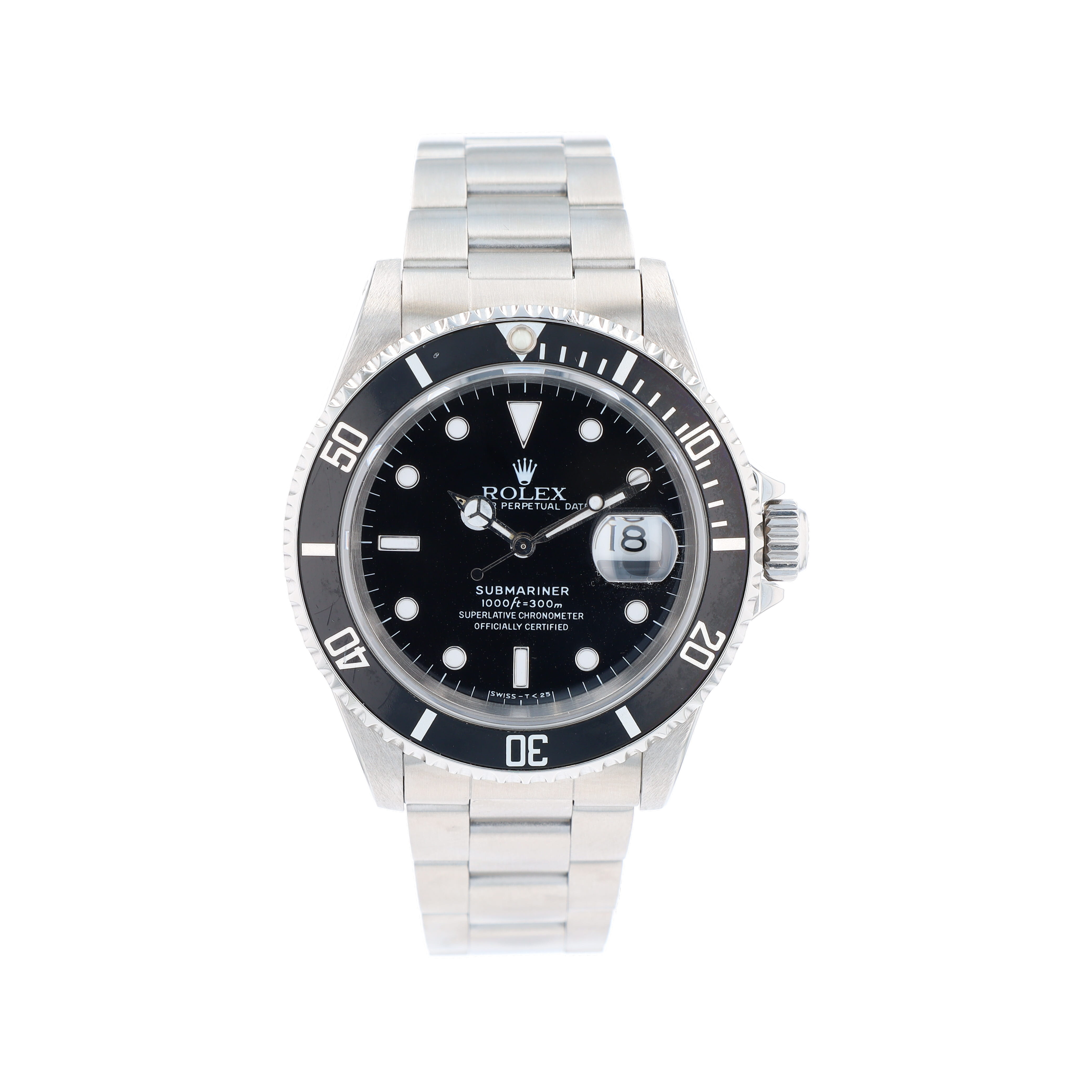 Rolex Submariner 16610 40mm Black Luminous Dial Rotatable Bezel w/ Black Insert Bezel Oyster Band - Luxuriant Concierge