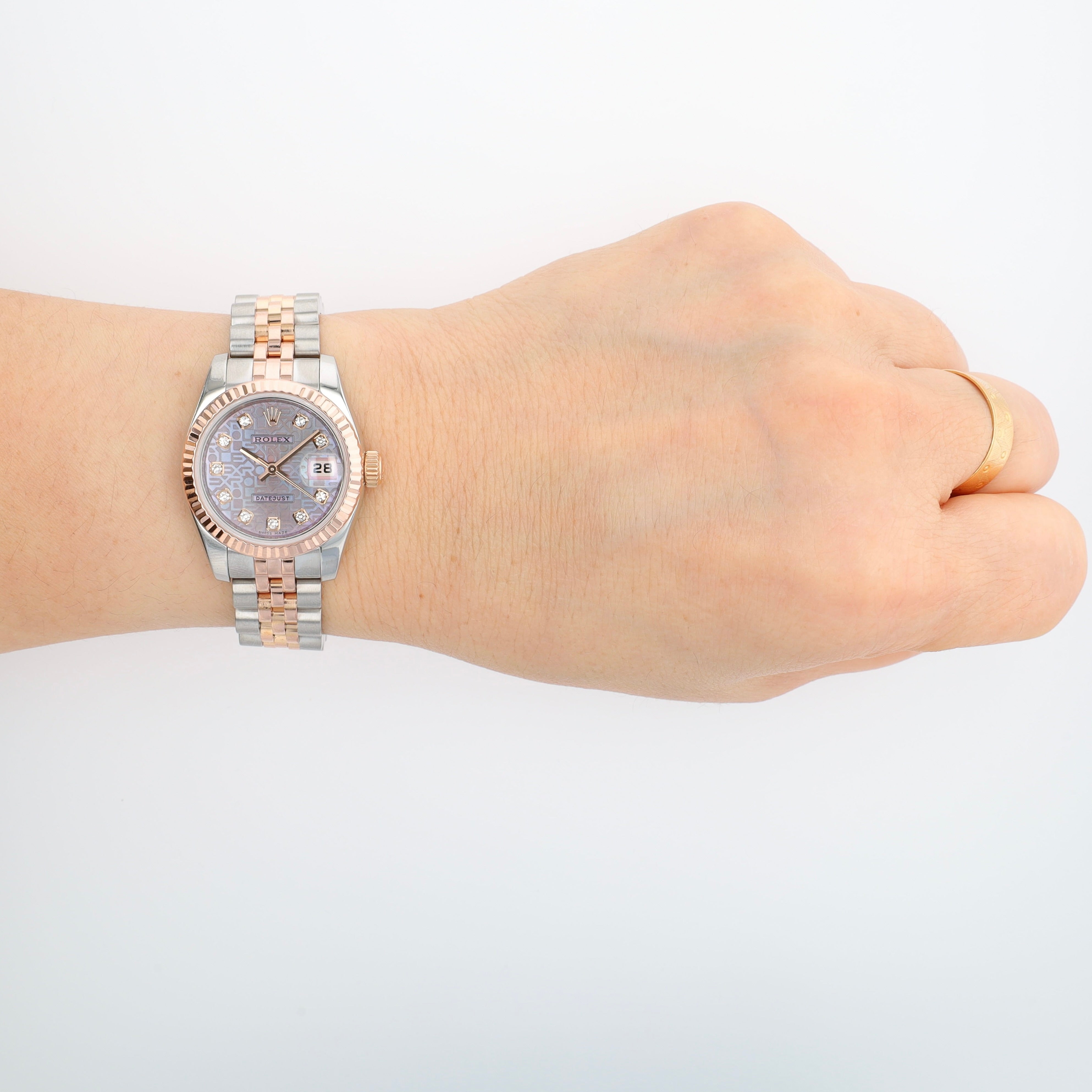 Rolex Datejust 179171 26mm Pueple Jubilee Diamond (N.S) Dial Fluted Bezel Jubilee Band - Luxuriant Concierge