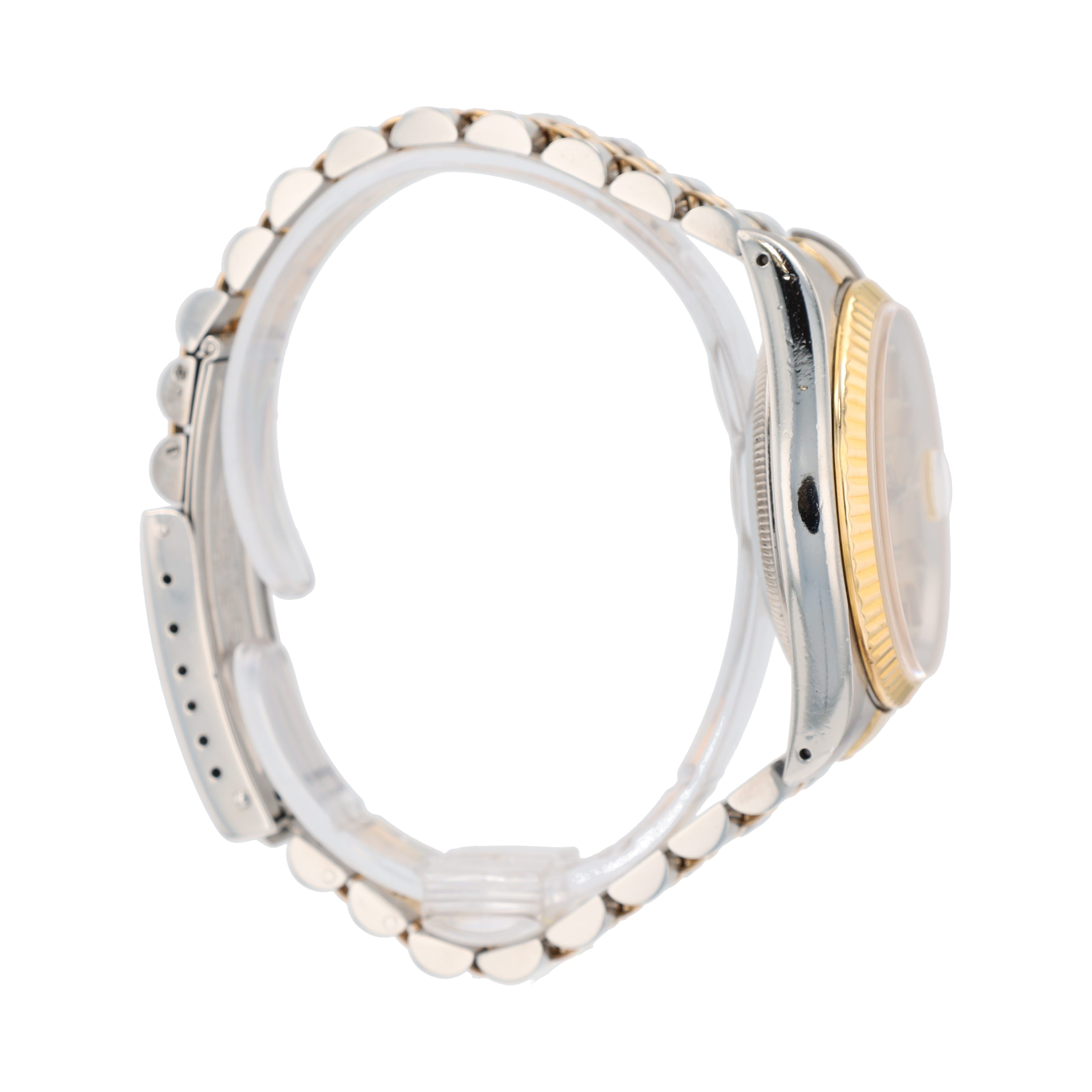 Rolex Datejust 16233 36mm Champagne Index Dial Fluted Bezel Jubilee Band - Luxuriant Concierge
