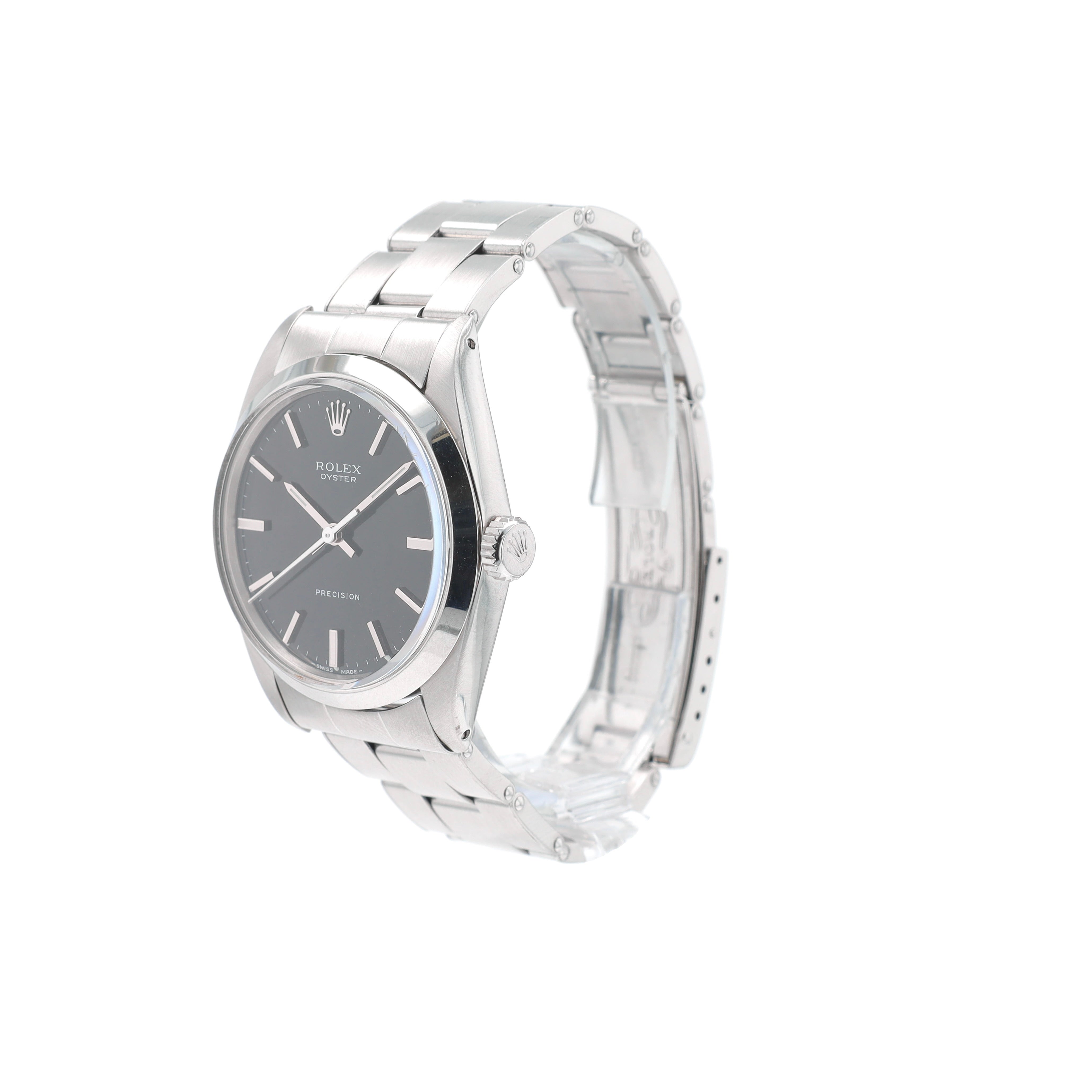 Rolex Oyster Perpetual 6426 34mm Black Index Dial Bezel Oyster Band - Luxuriant Concierge