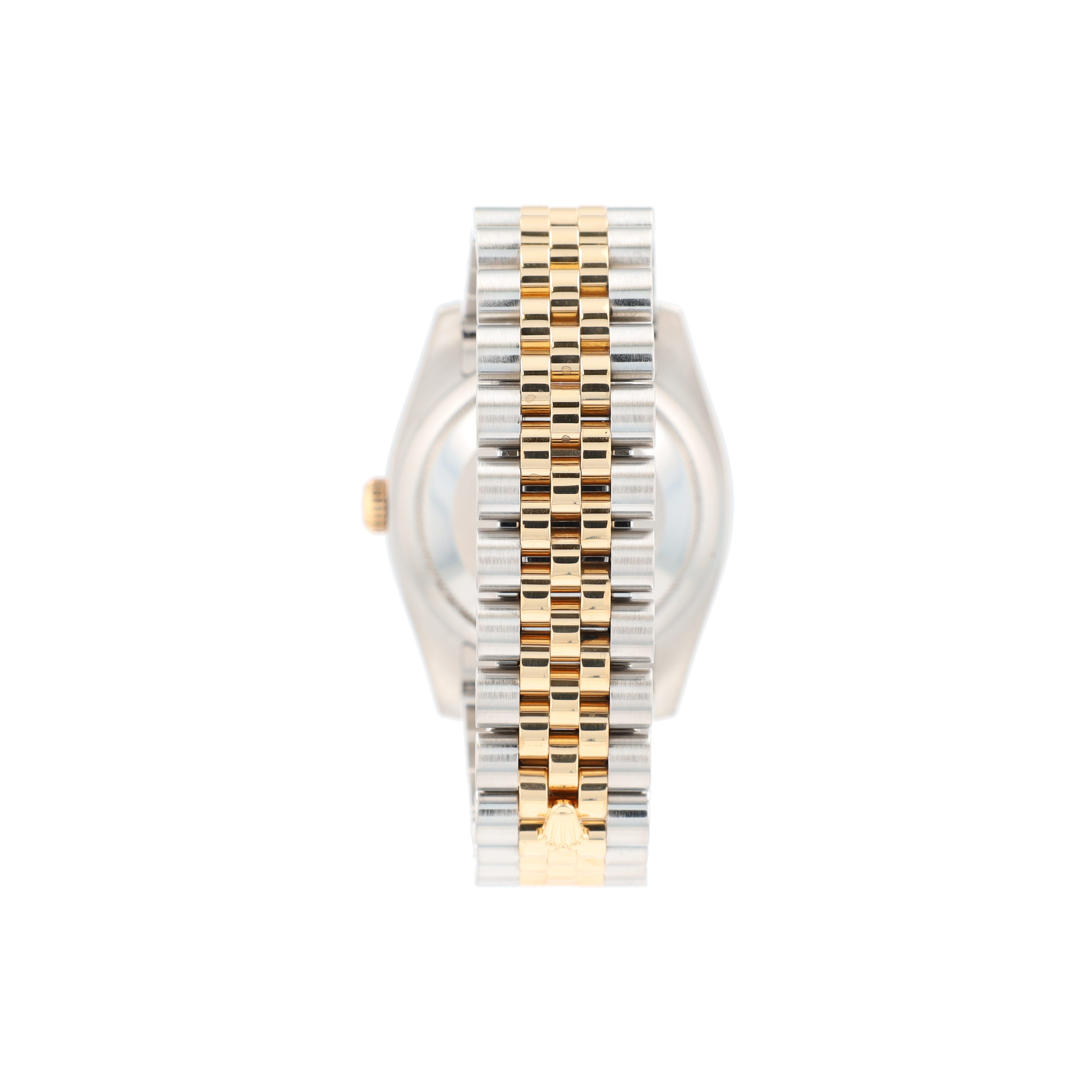 Rolex Datejust 116233 36mm Champagne Roman Numeral Dial Fluted Bezel Jubilee Band