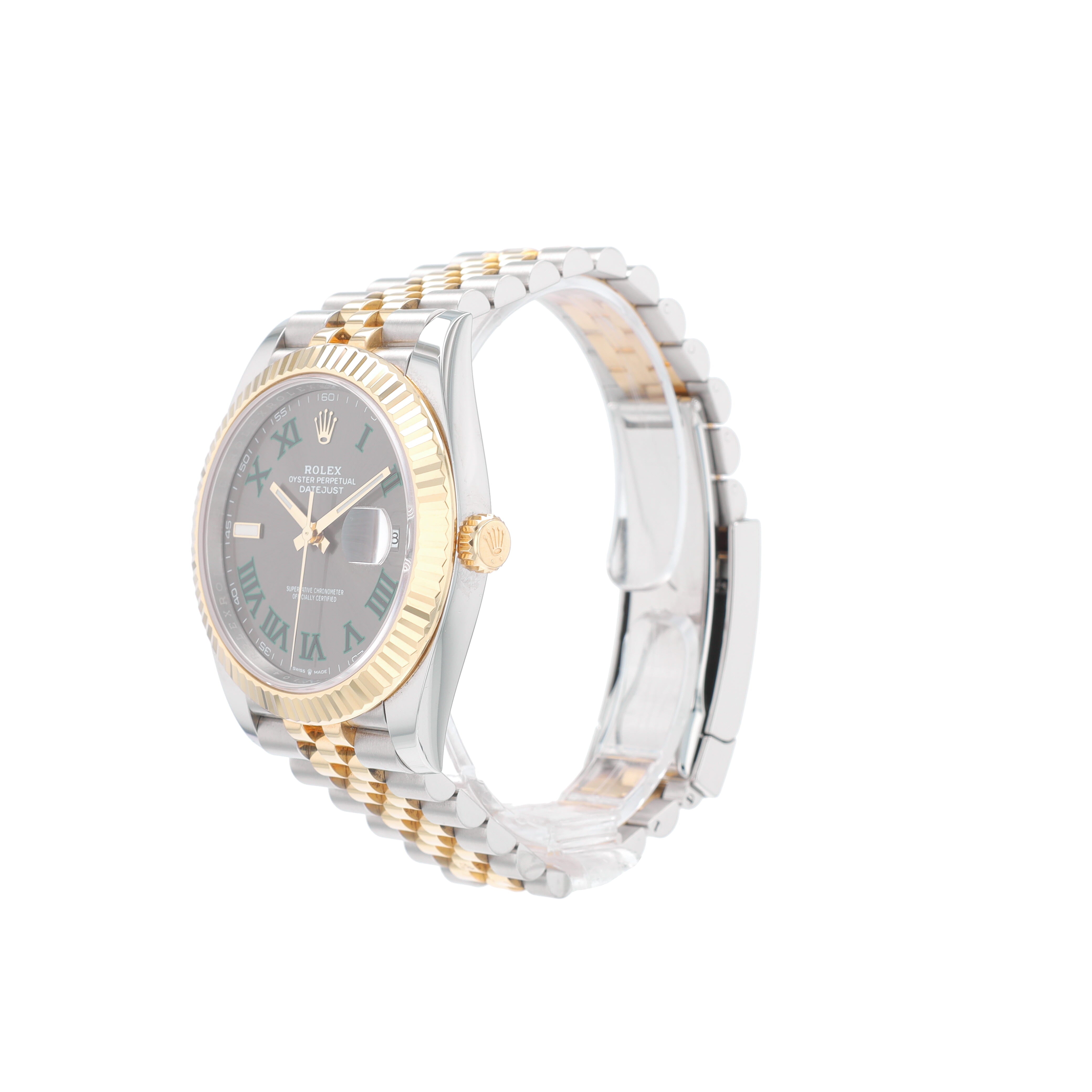 Rolex Datejust 126333 41mm Wimbledon Roman Dial Bezel Jubilee Band