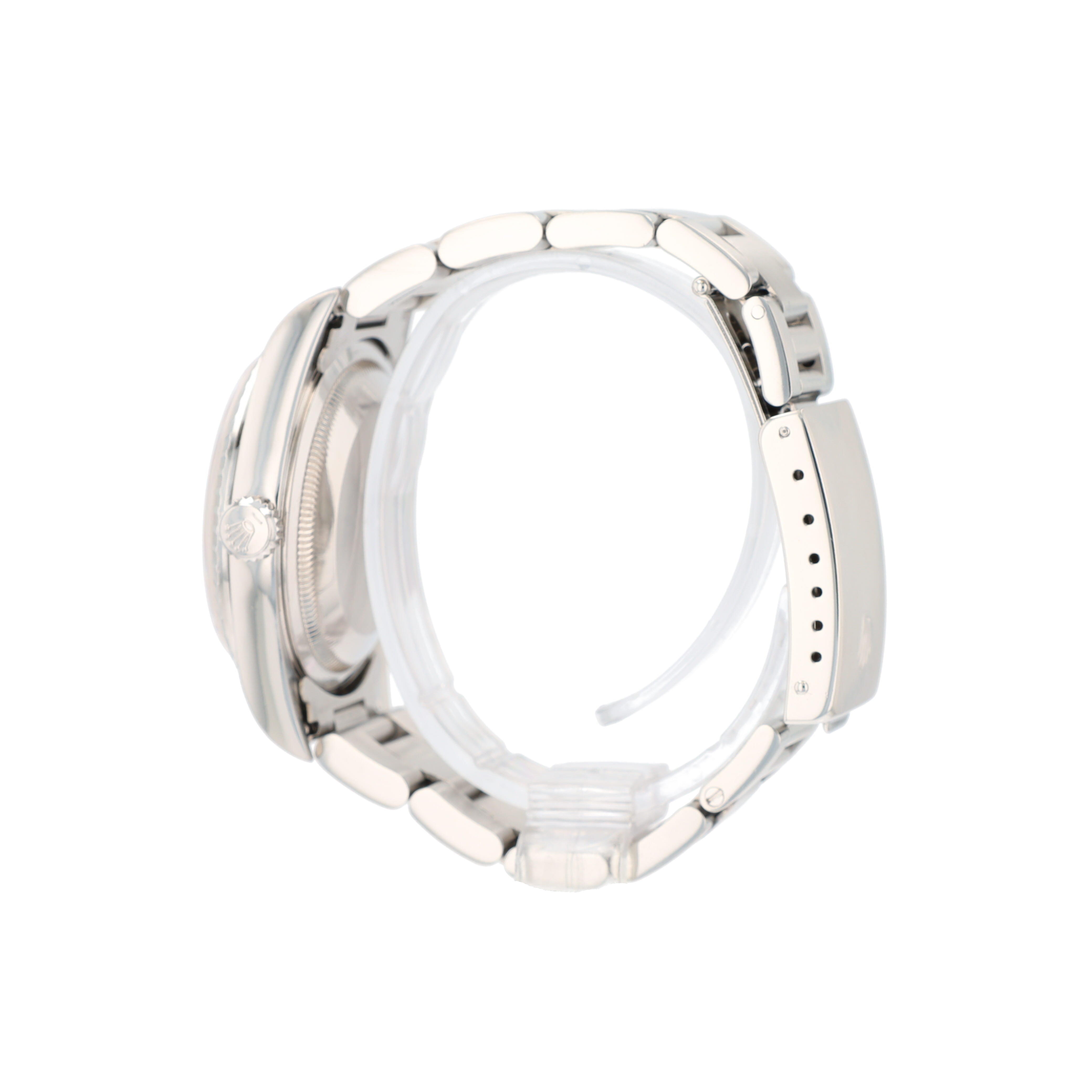 Rolex Datejust 16220 36mm Silver Roman Numeral Dial Engine-Turned Bezel Oyster Band