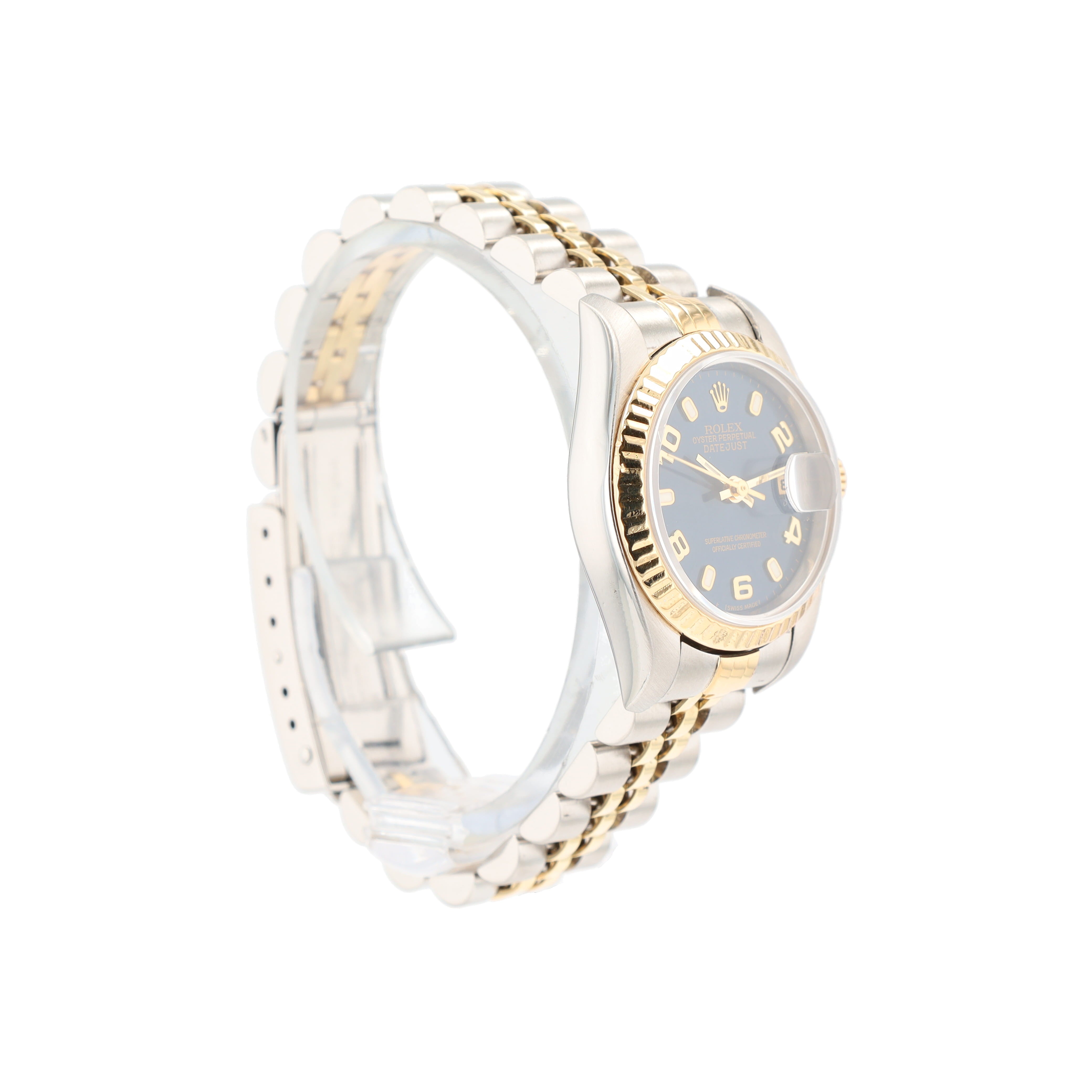Rolex Datejust 79173 26mm Blue Arabic & Luminous Dial Fluted Bezel Jubilee Band