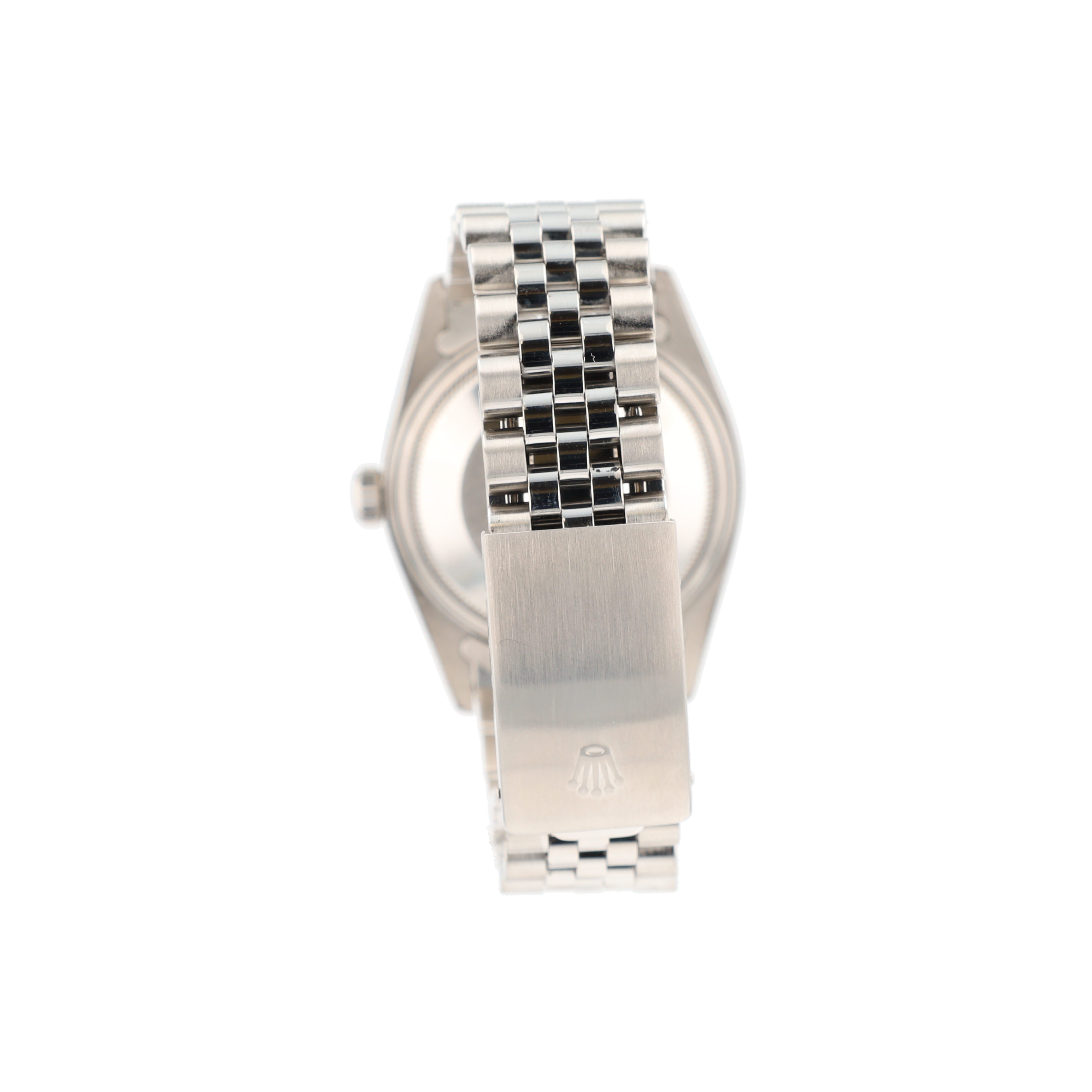 Rolex Datejust 16014 36mm Siler Index w/Roman Track Dial Fluted Bezel Jubilee Band