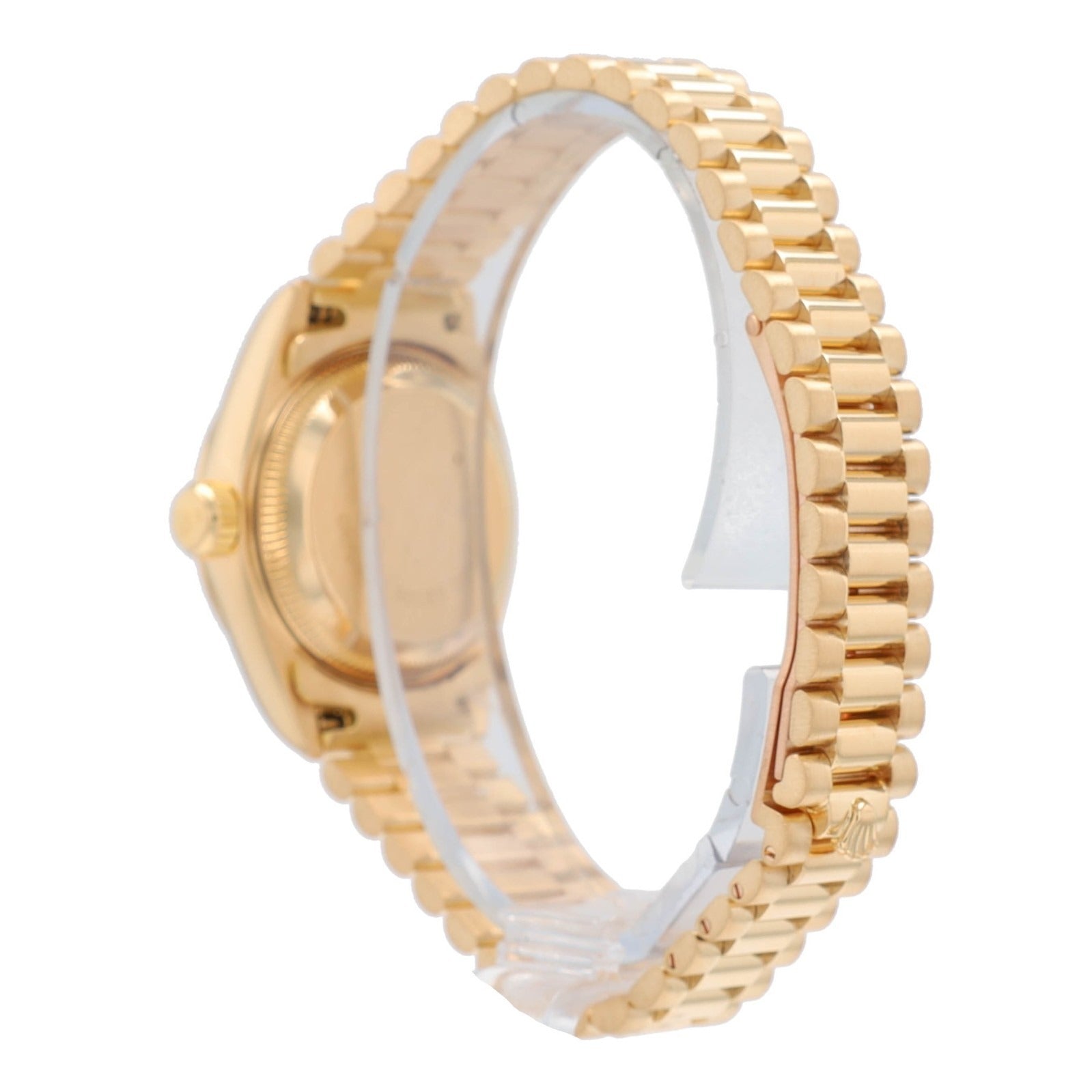 Rolex Ladies Datejust 69178 18KY Gold Champagne Diamond Dial President Watch - Luxuriant Concierge