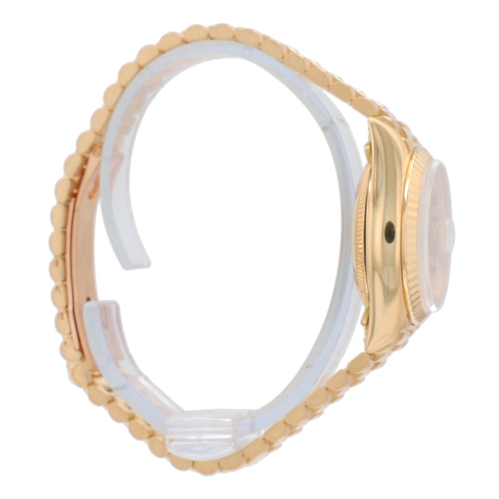 Rolex Ladies Datejust 69178 18KY Gold Champagne Diamond Dial President Watch - Luxuriant Concierge