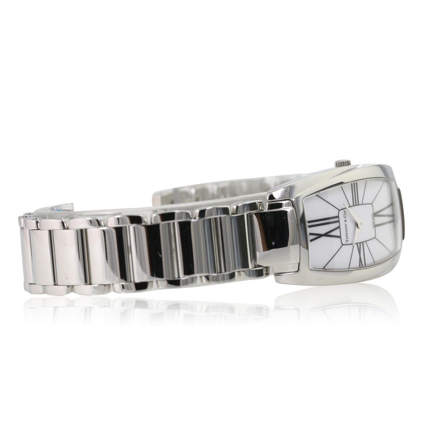 Tiffany & Co. Ladies Gemea Watch White Roman numeral Dial Stainless Steel - Luxuriant Concierge