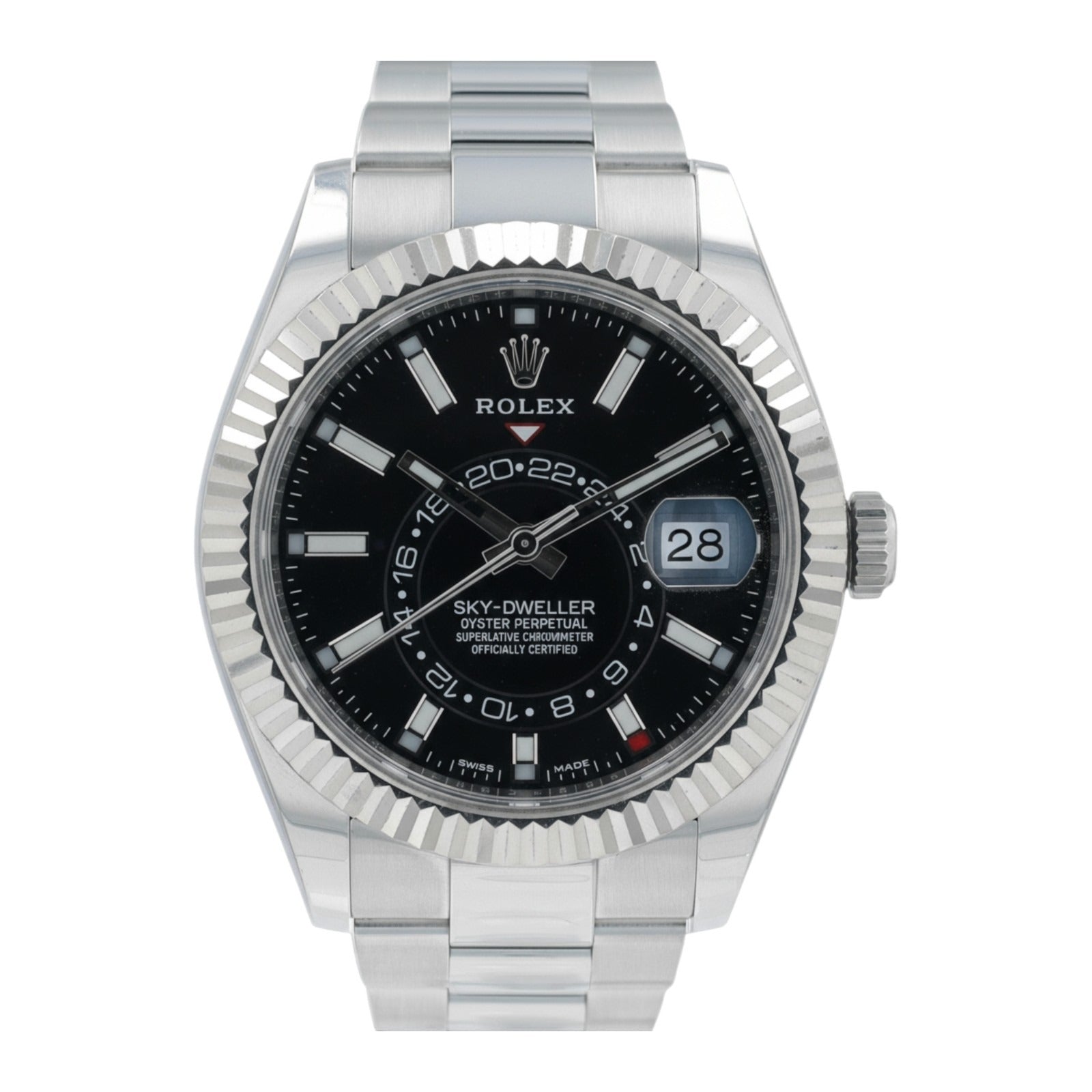 Rolex Mens Watch Sky-Dweller 326934 42mm Black Dial Oyster Watch - Luxuriant Concierge