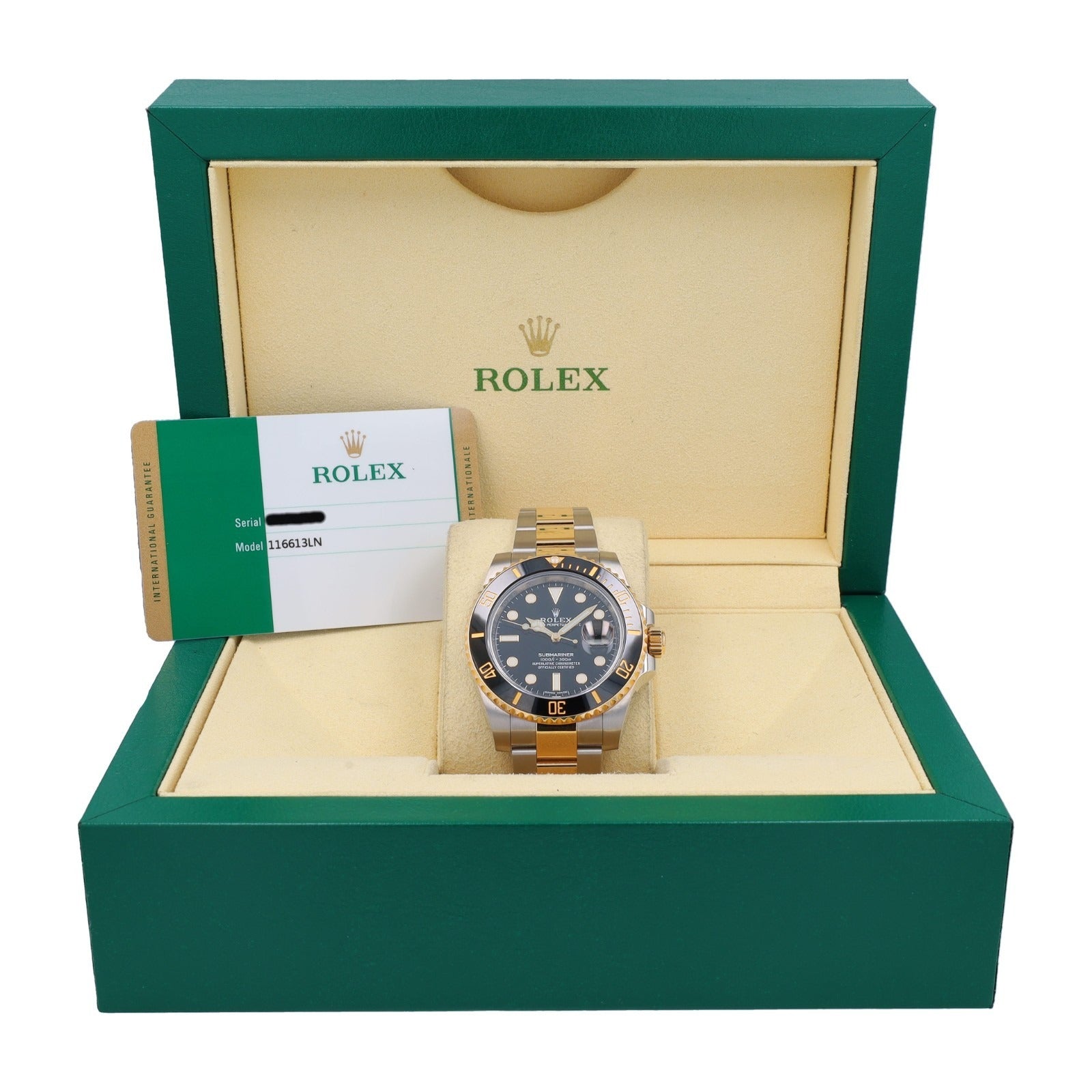 Rolex Submariner 116613LN Black Dial Bezel Two-Tone Oyster 40mm Men's Watch - Luxuriant Concierge