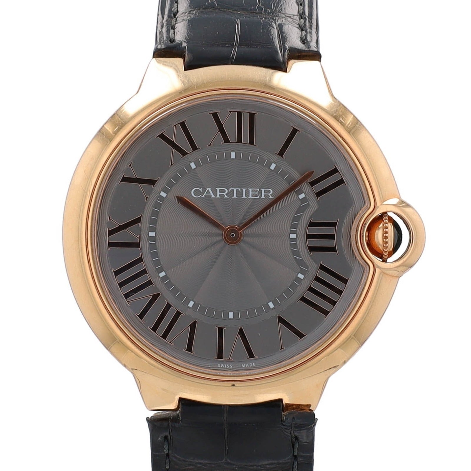 Cartier Ballon Blue W6920089 18K Solid Rose Gold Roman Dial Unisex 40mm Watch - Luxuriant Concierge