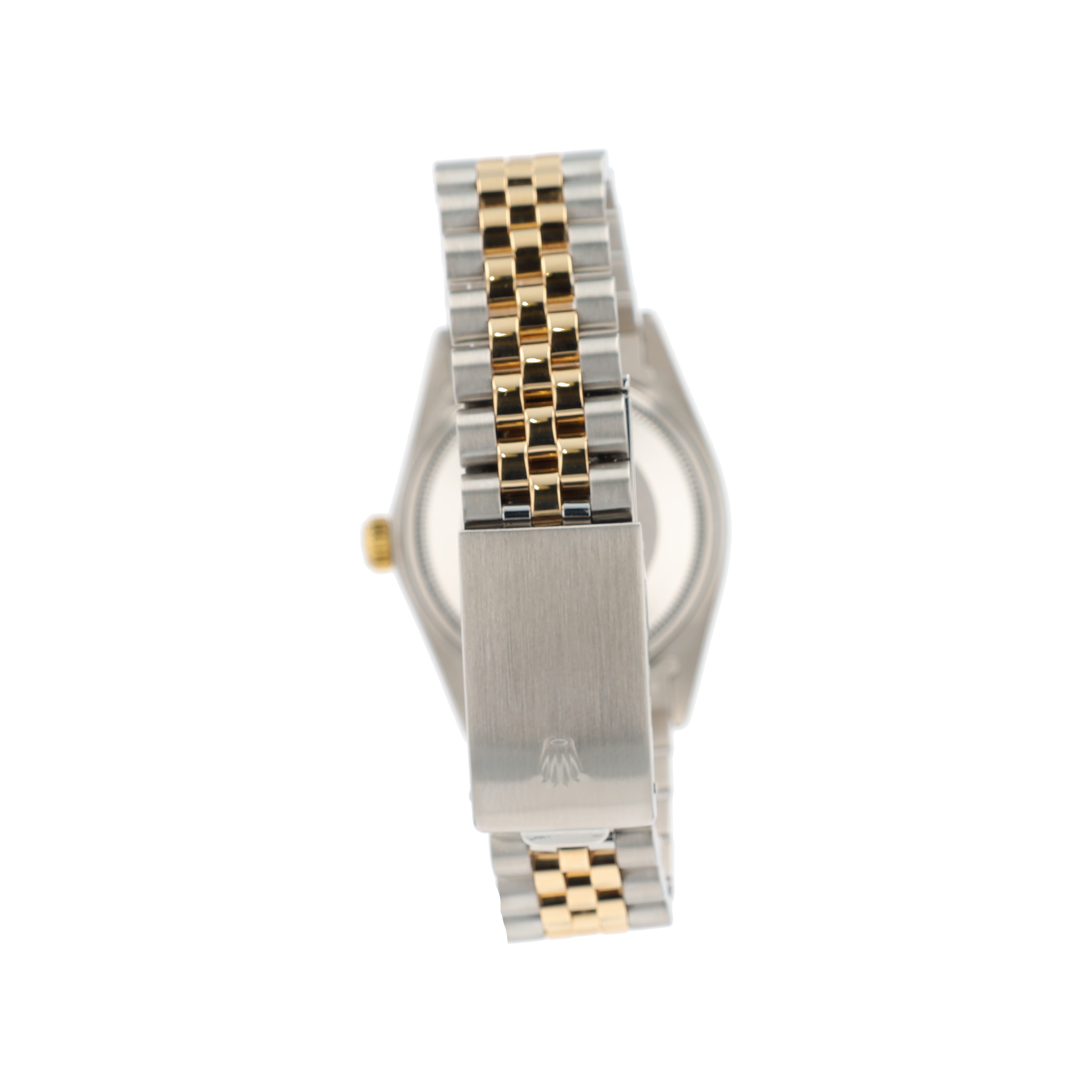 Rolex Datejust 16013 36mm Black Index Dial 18K Yellow Gold Bezel Jubilee Band