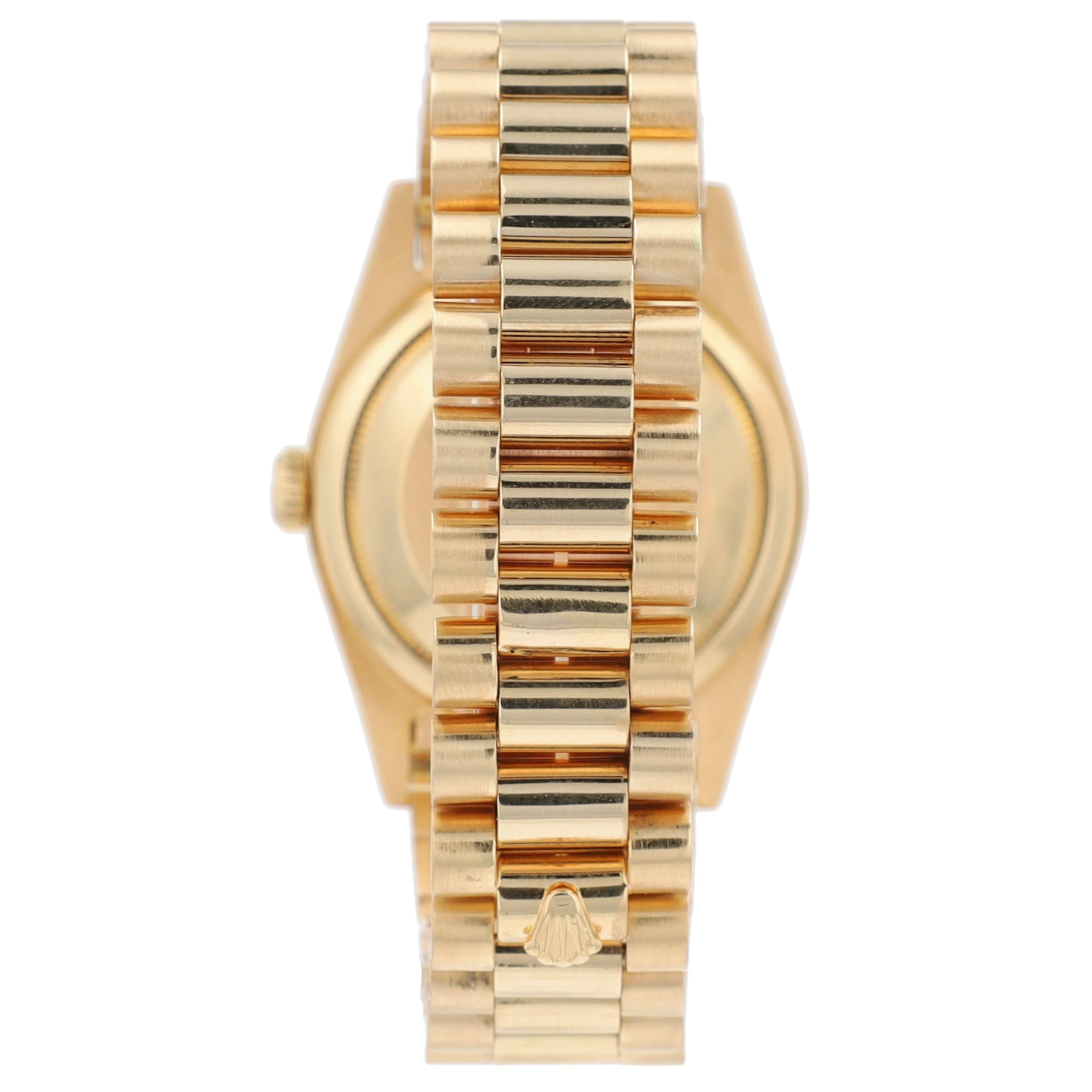 Rolex Day-Date 18238 36mm White Roman Dial Fluted Bezel President Band