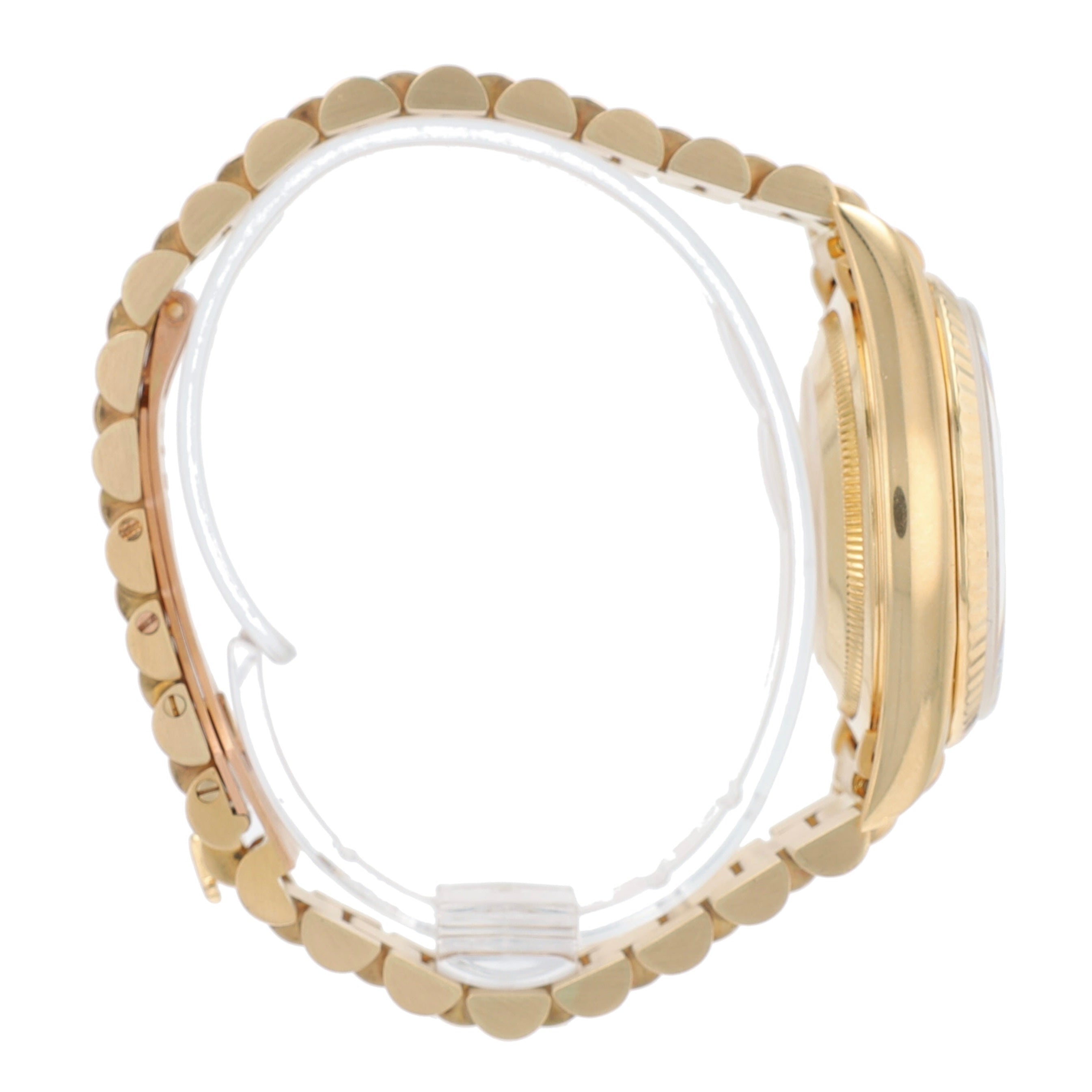 Rolex Day-Date 18238 36mm White Roman Dial Fluted Bezel President Band