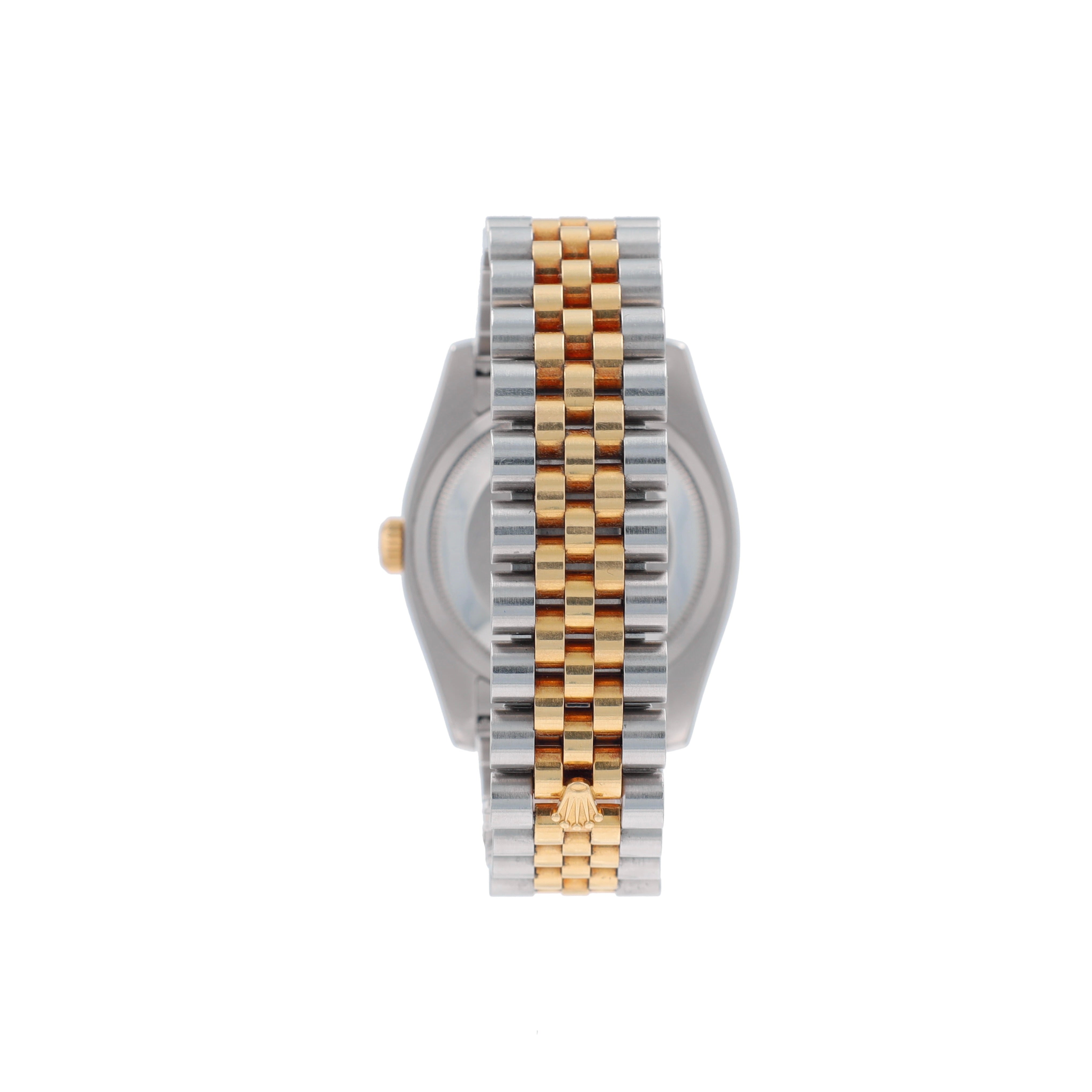 B&P Rolex Datejust 116233 36mm Black Roman Dial Fluted Bezel Jubilee Band - Luxuriant Concierge