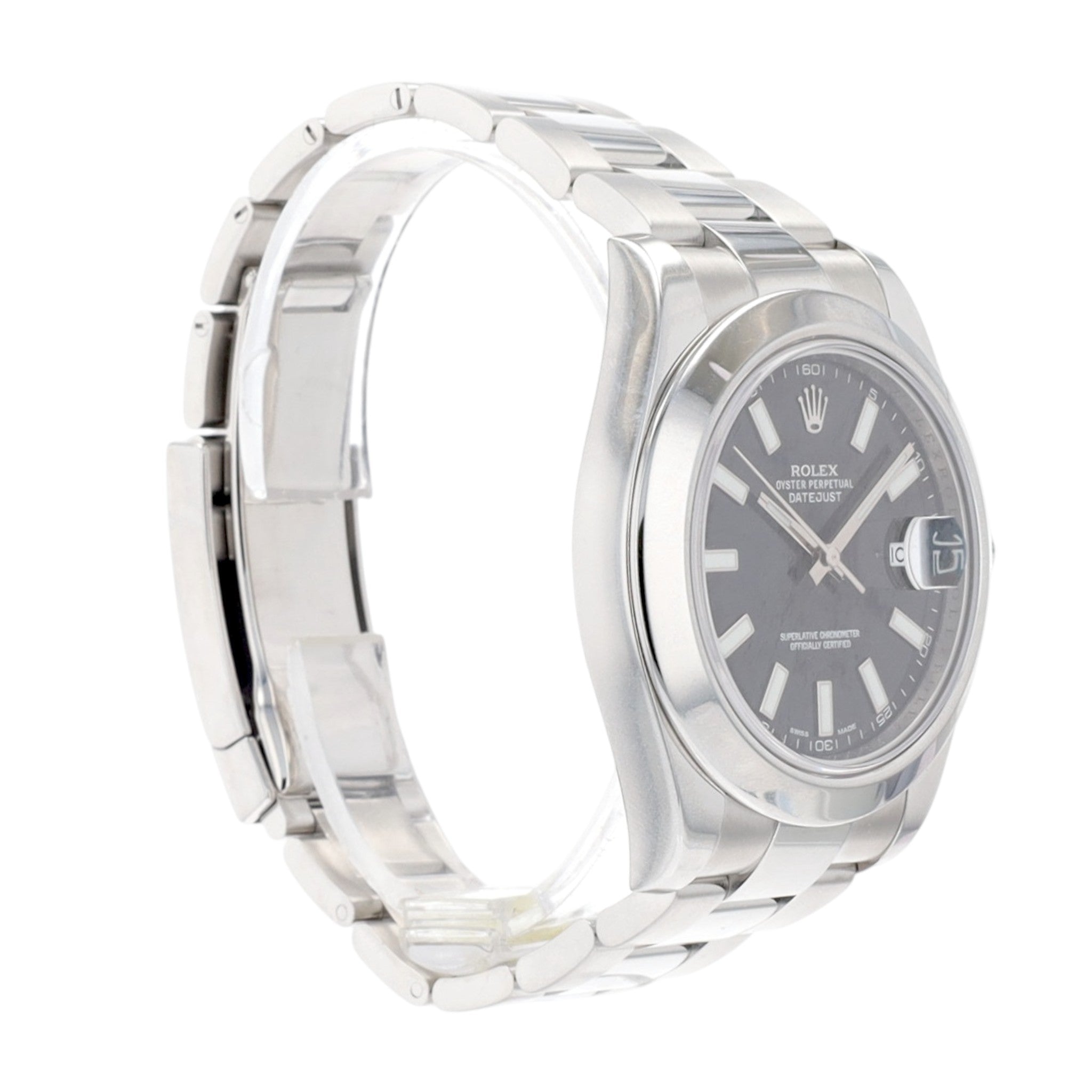 Rolex Datejust II 116300 41mm Black Index Stainless Steel Oyster Band Auto Watch