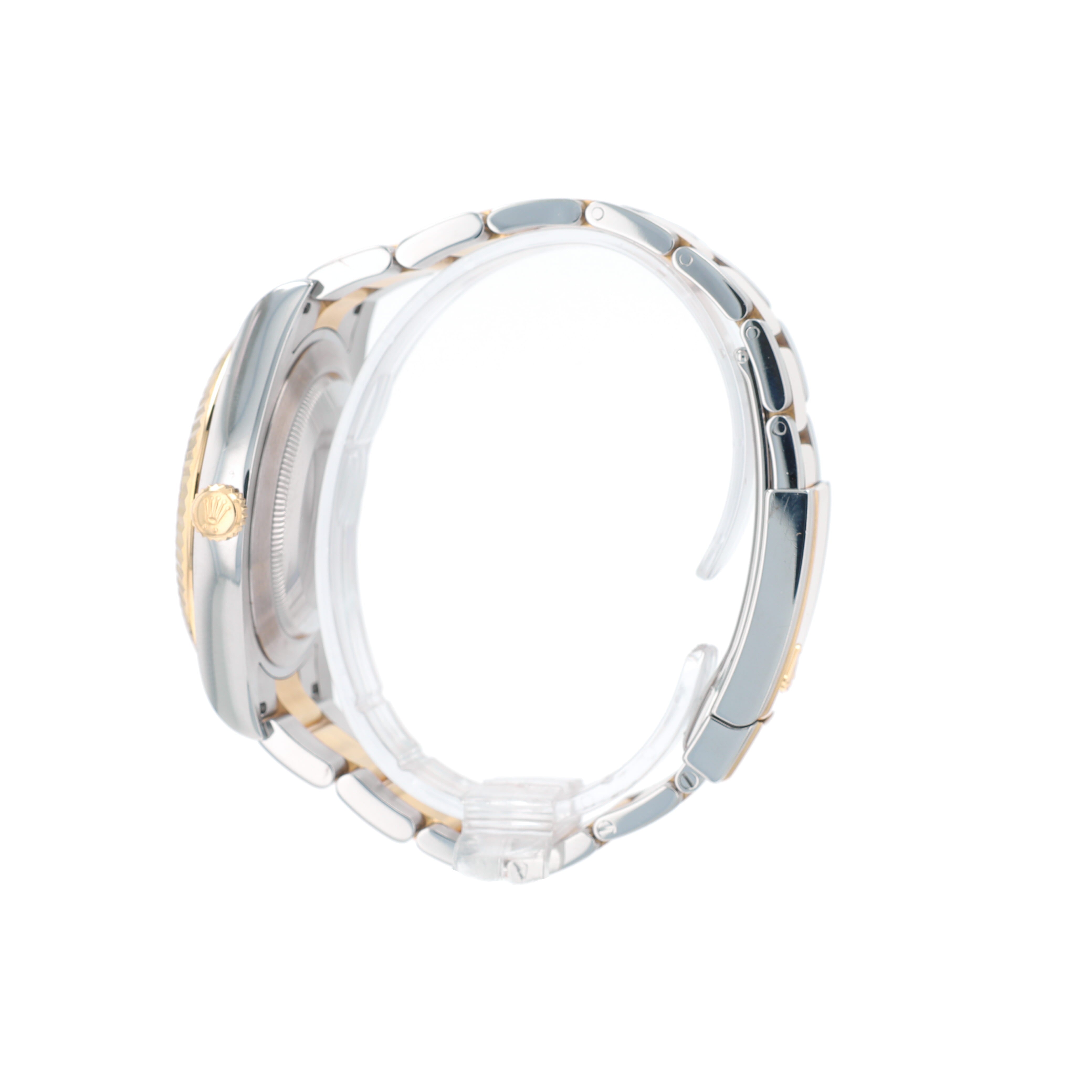 B&P Rolex Datejust 116333 41mm Champagne Luminous Index Dial Fluted Bezel Oyster Band - Luxuriant Concierge