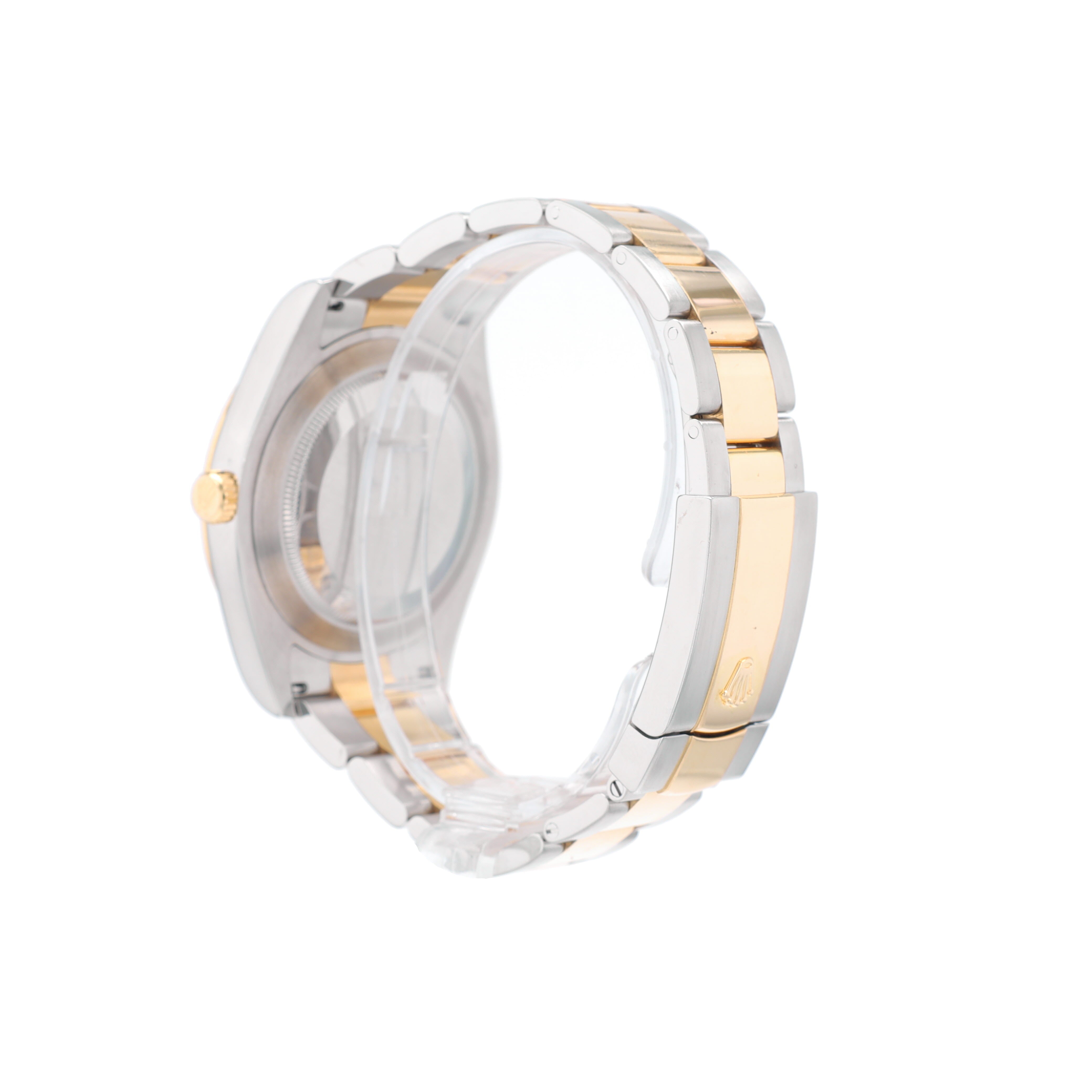 B&P Rolex Datejust 116333 41mm Champagne Luminous Index Dial Fluted Bezel Oyster Band - Luxuriant Concierge