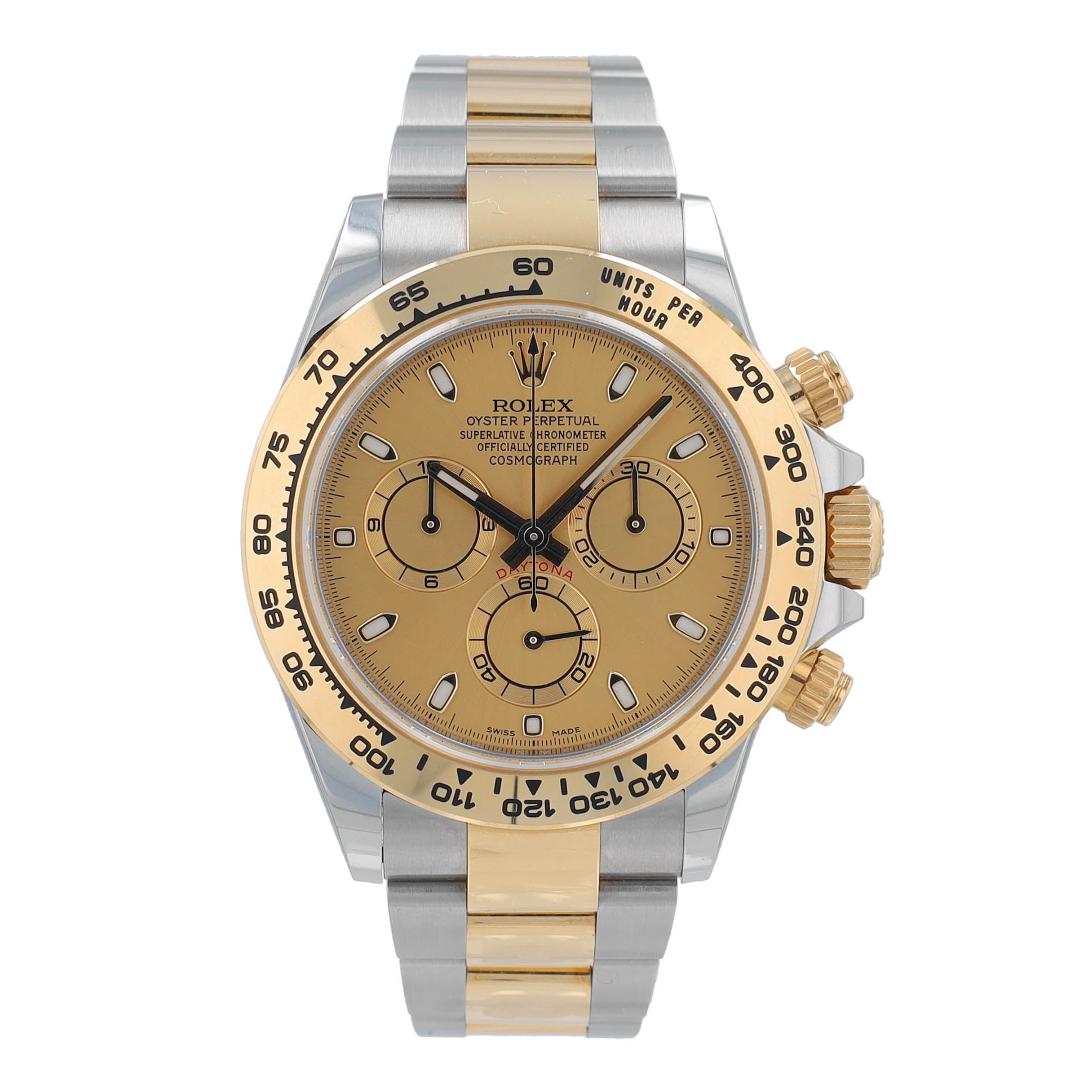 Rolex Daytona 116503 Watch 18K Yellow Gold & Steel Champagne Mens Watch BOX&CERT