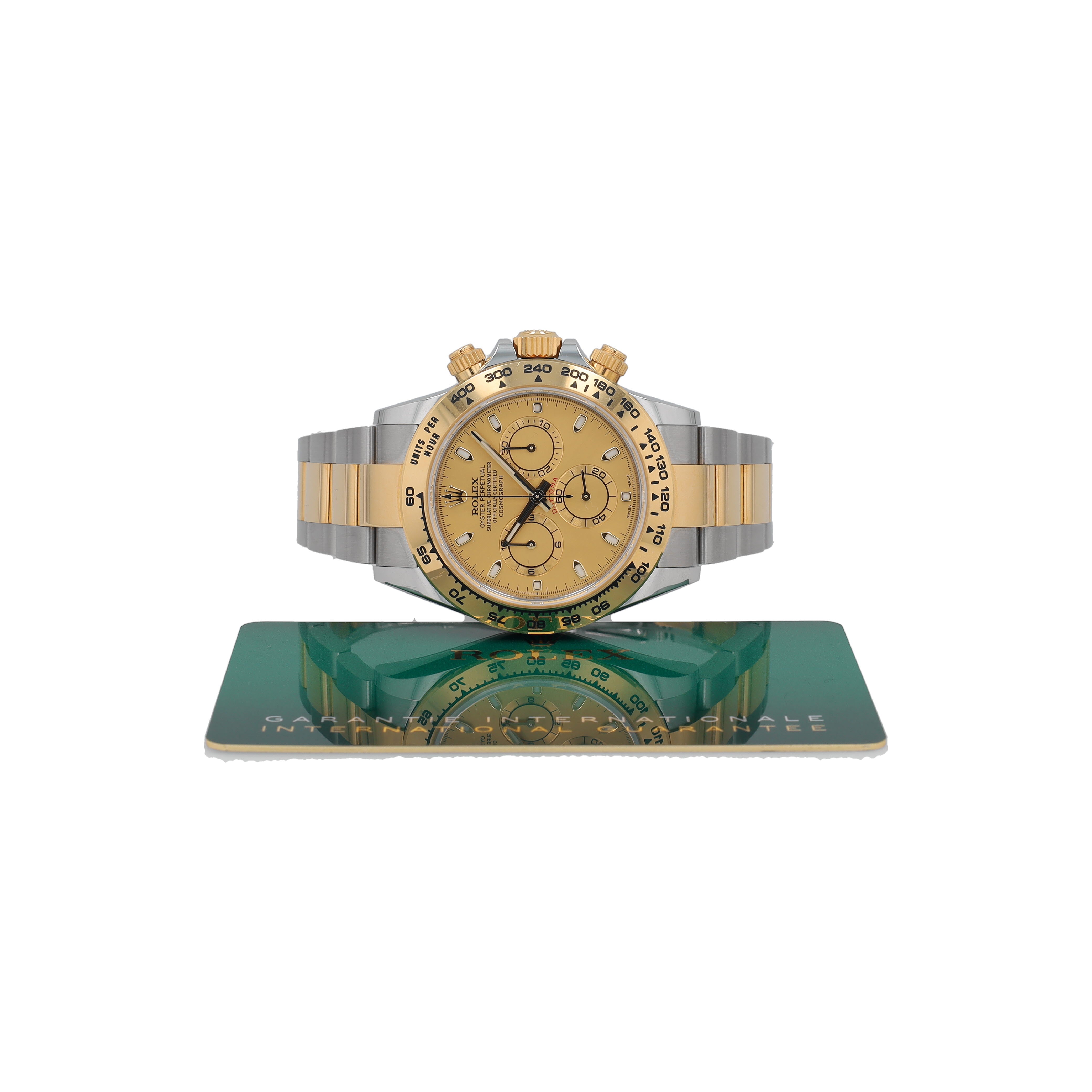 Rolex Daytona 116503 Watch 18K Yellow Gold & Steel Champagne Mens Watch BOX&CERT