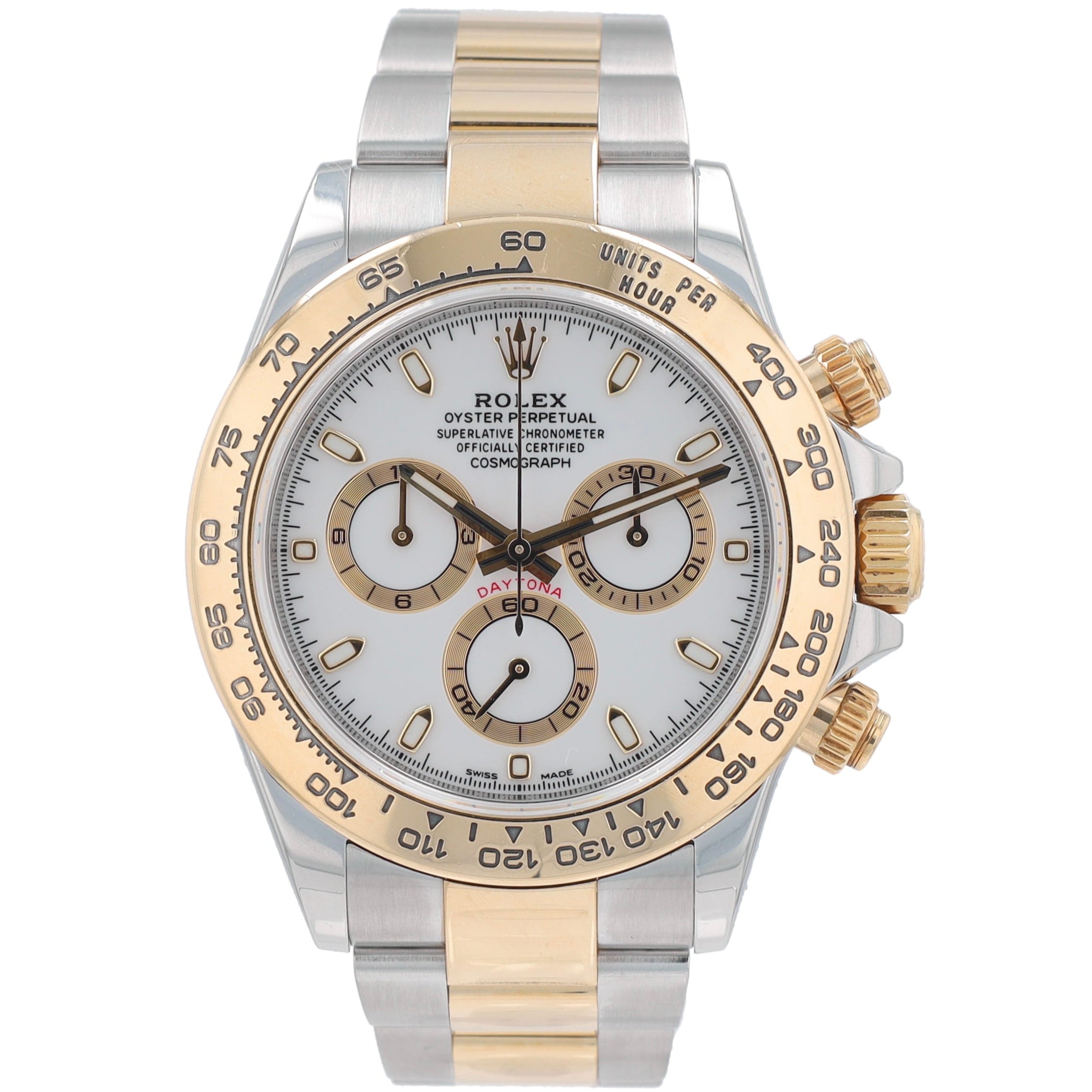 Rolex Daytona 116503 40mm White Small Luminous Index Dial Tachymetre Bezel Oyster Band - Luxuriant Concierge