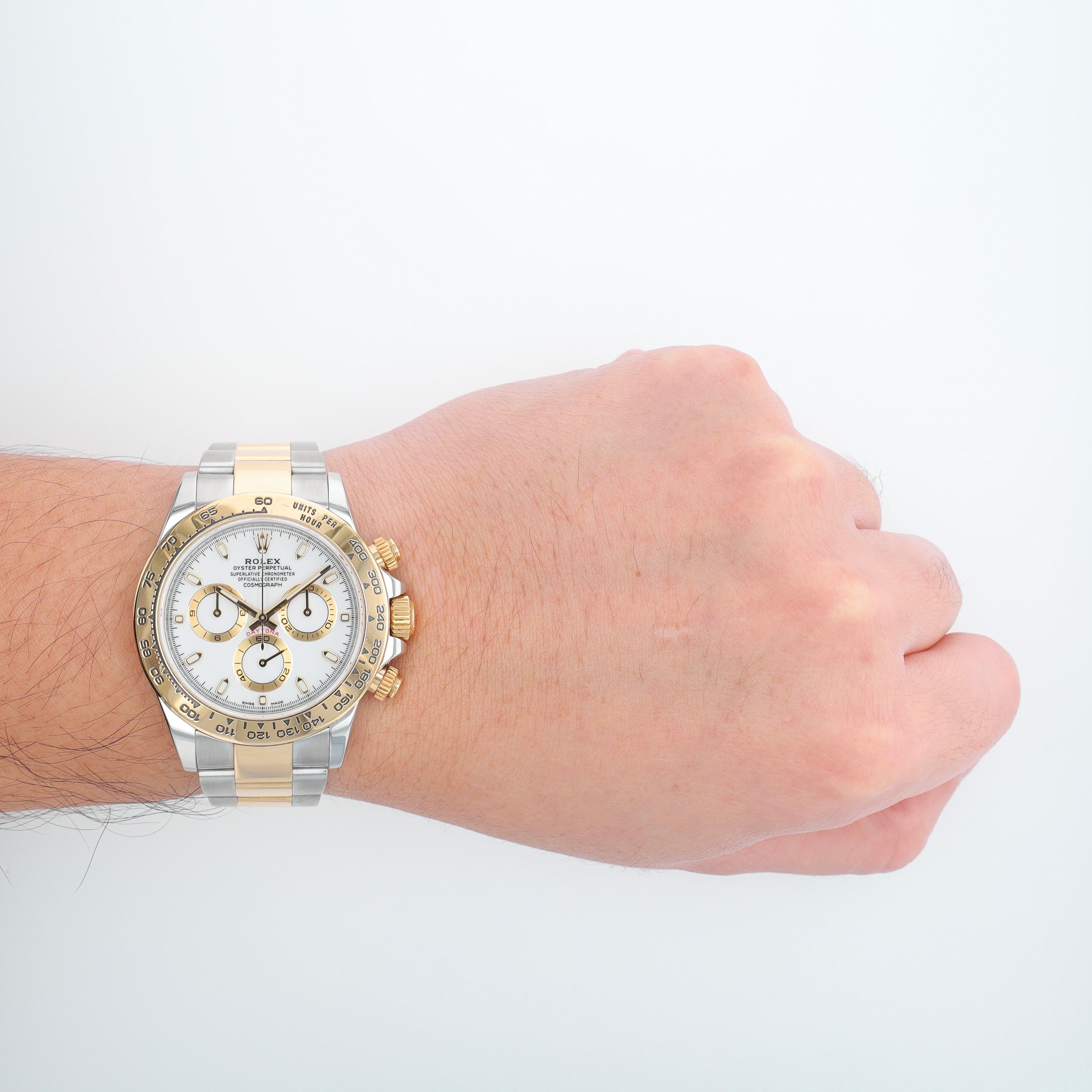 Rolex Daytona 116503 40mm White Small Luminous Index Dial Tachymetre Bezel Oyster Band