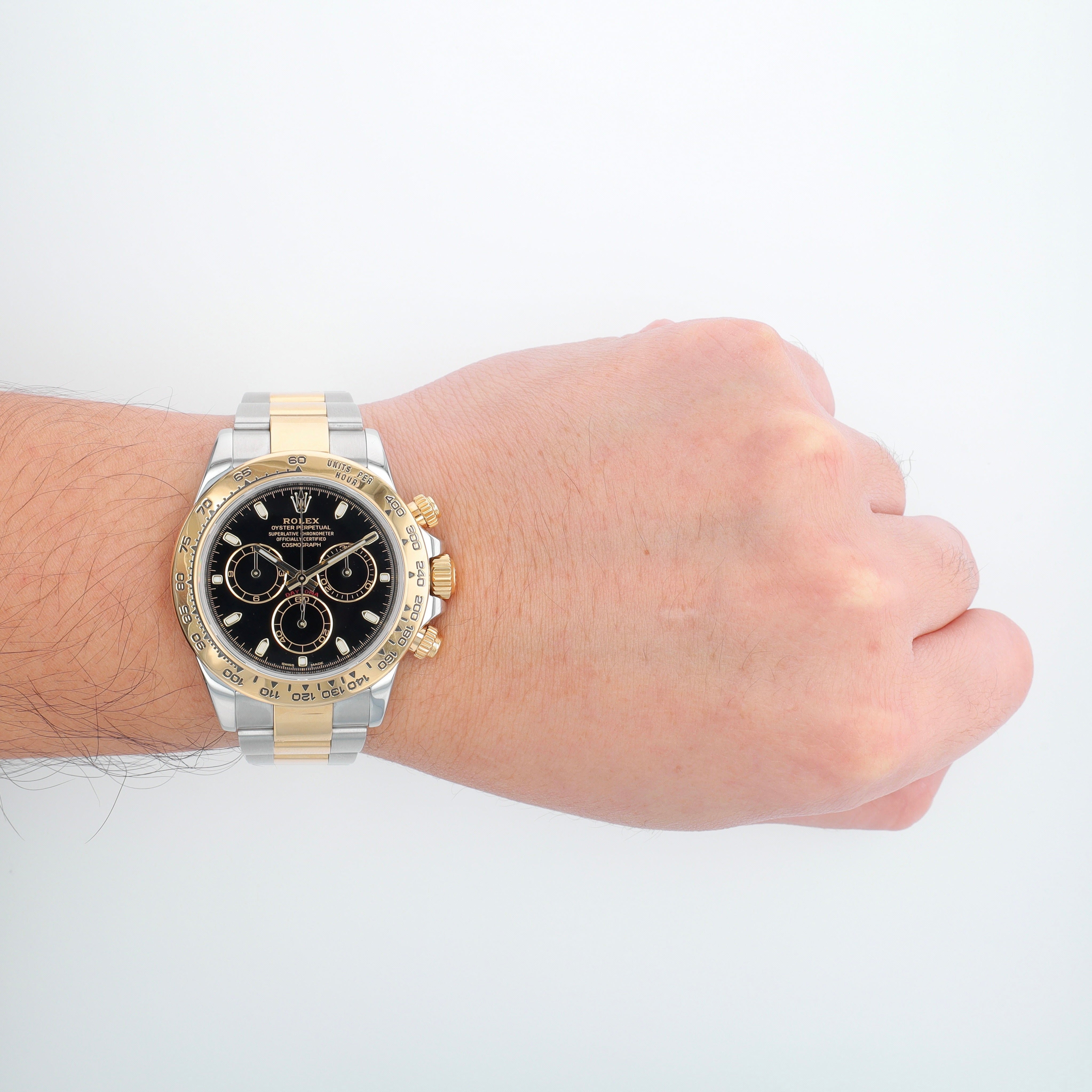 B&P Rolex Daytona 116503 40mm Black Luminous Dial Tachymeter Bezel Oyster Band