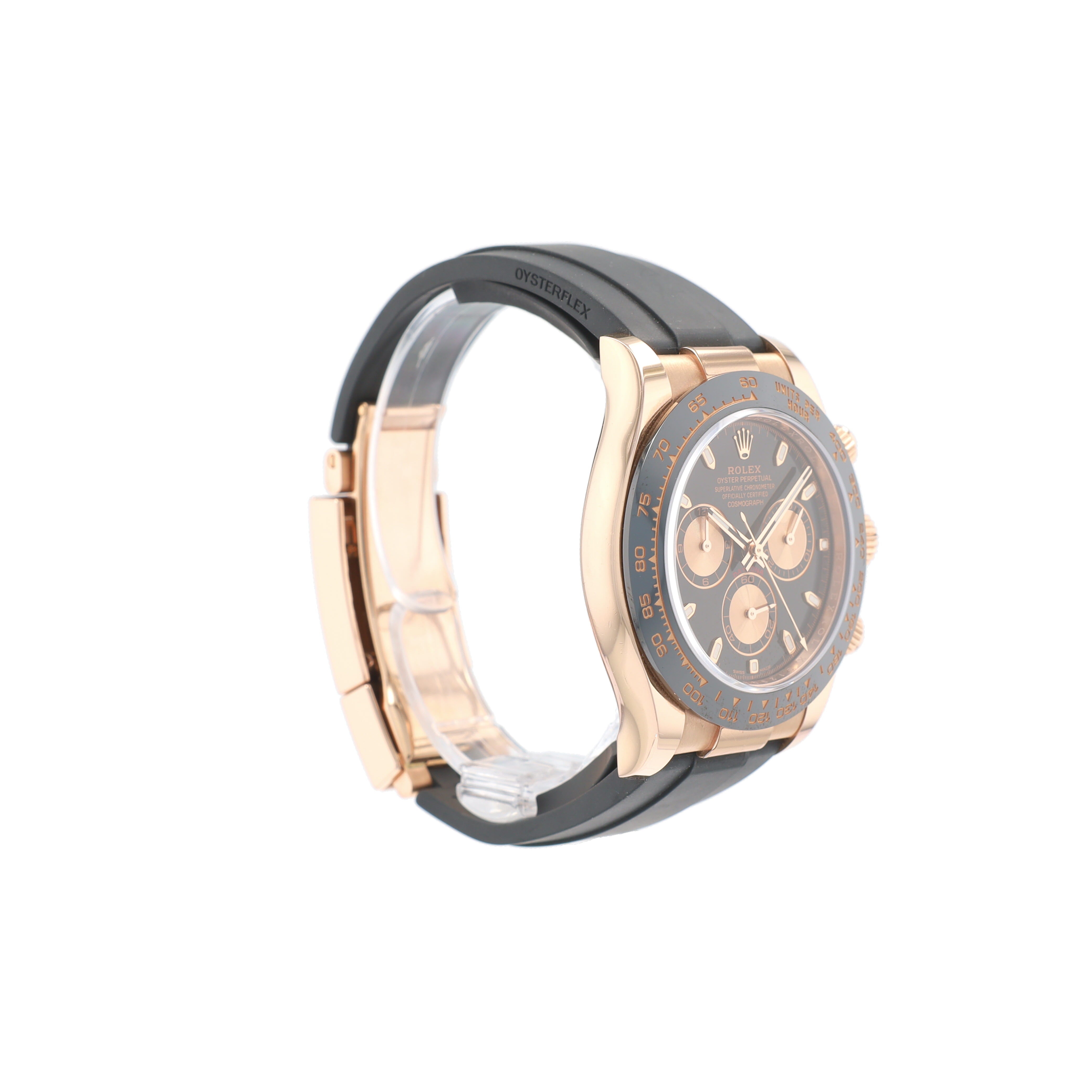 B&P Rolex Daytona 116515 40mm Black w/ Chronograph Counters Gold applique Dial - Luxuriant Concierge