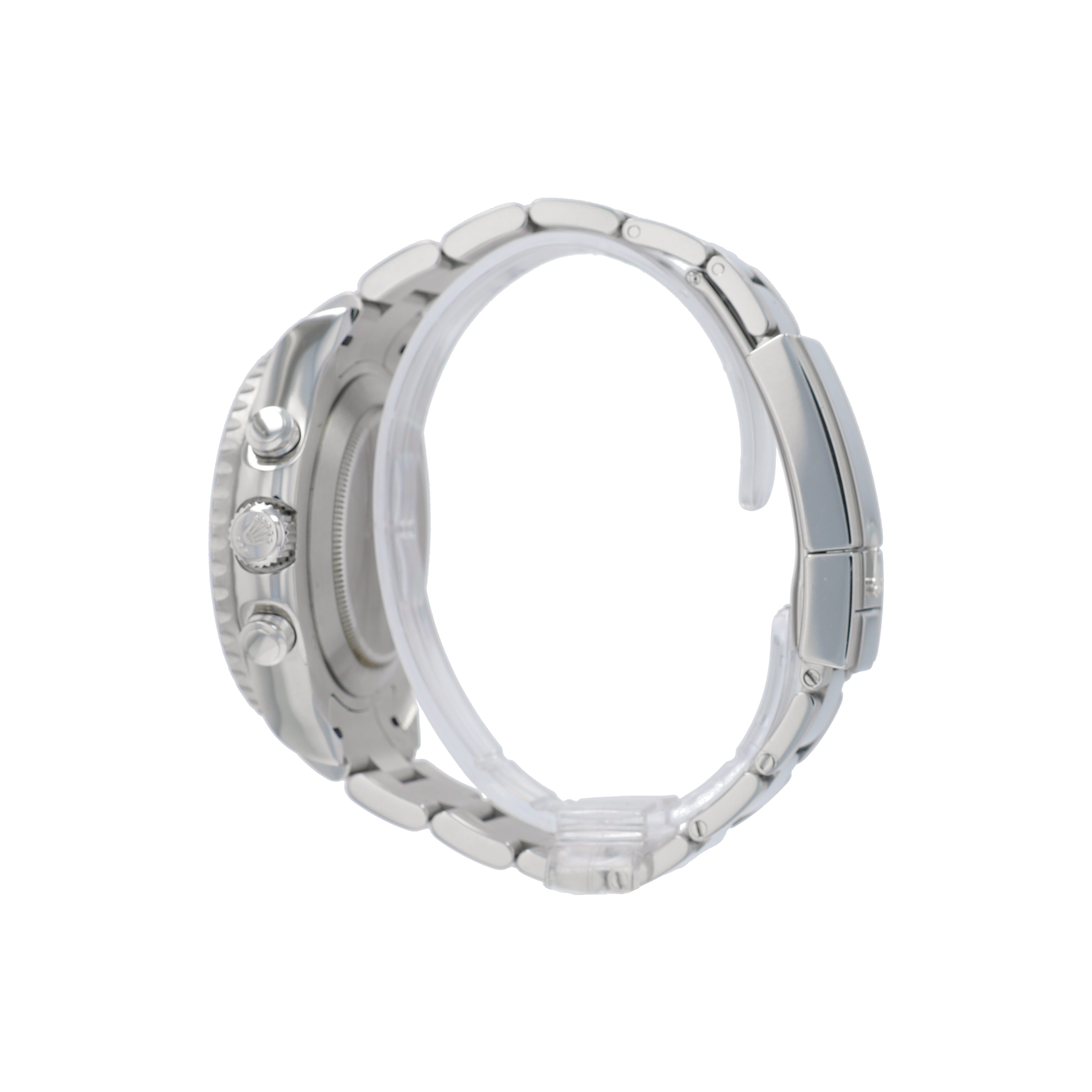 B&P Rolex Yacht-Master II 116680 44mm White Luminous Dial Rotating Bezel with Blue Insert Bezel Oyster Band - Luxuriant Concierge