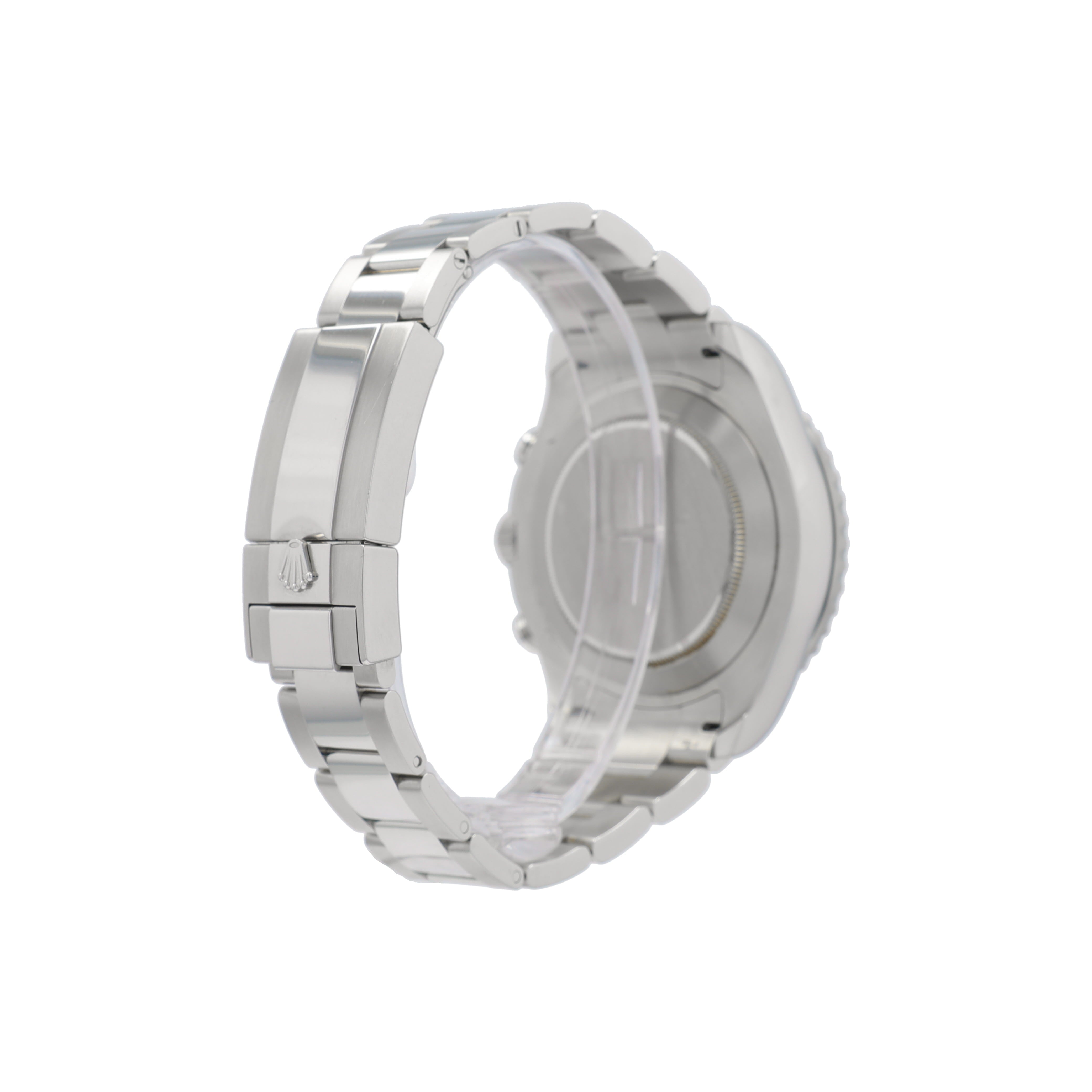 B&P Rolex Yacht-Master II 116680 44mm White Luminous Dial Rotating Bezel with Blue Insert Bezel Oyster Band - Luxuriant Concierge