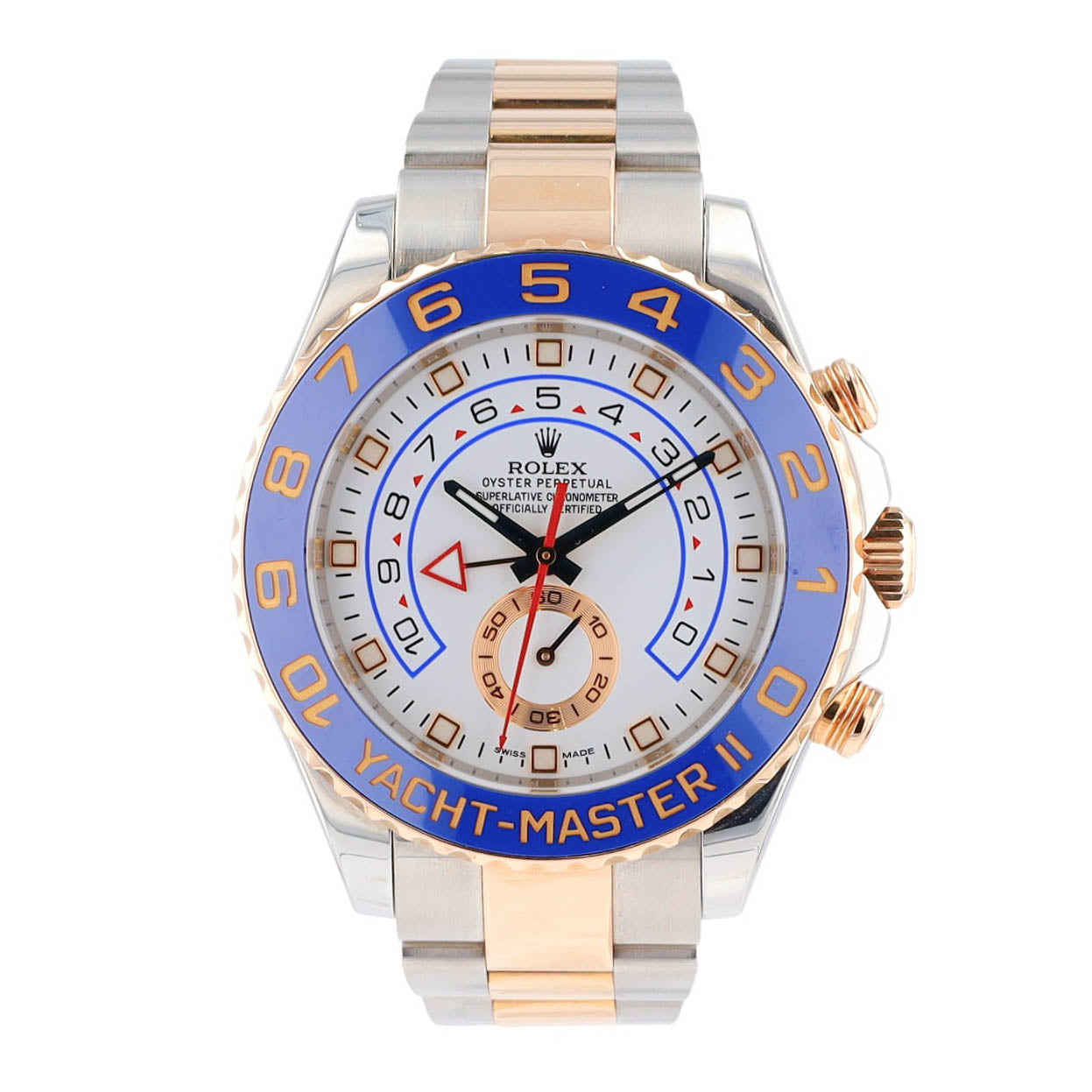 Rolex Yacht-Master II 116681M 44mm White Luminous Dial Rotatable Ceramic Bezel Oyster Band