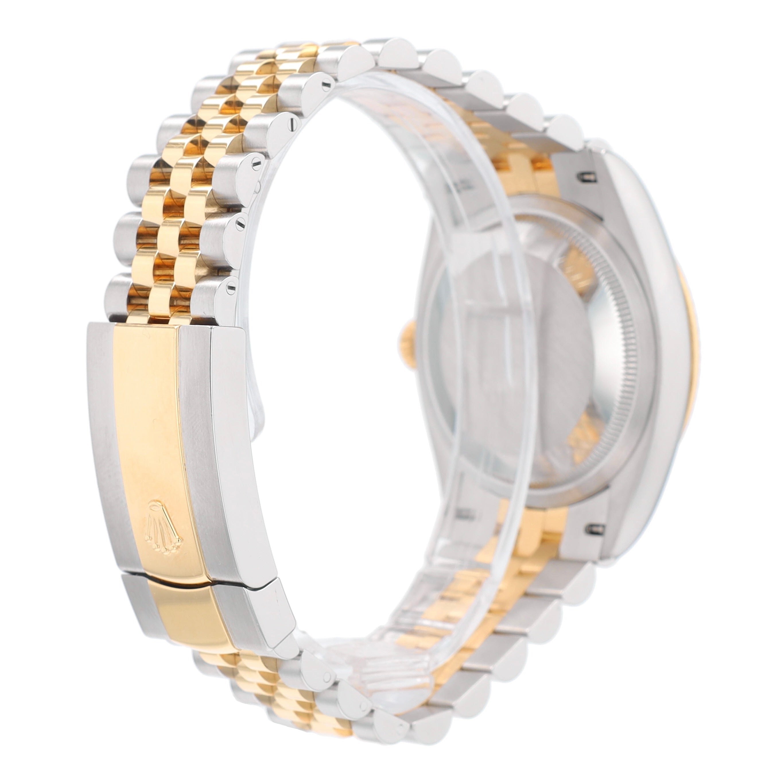 Rolex Datejust 126233 Two-Tone Champagne Motif Index Dial Fluted 36mm Mens Watch - Luxuriant Concierge