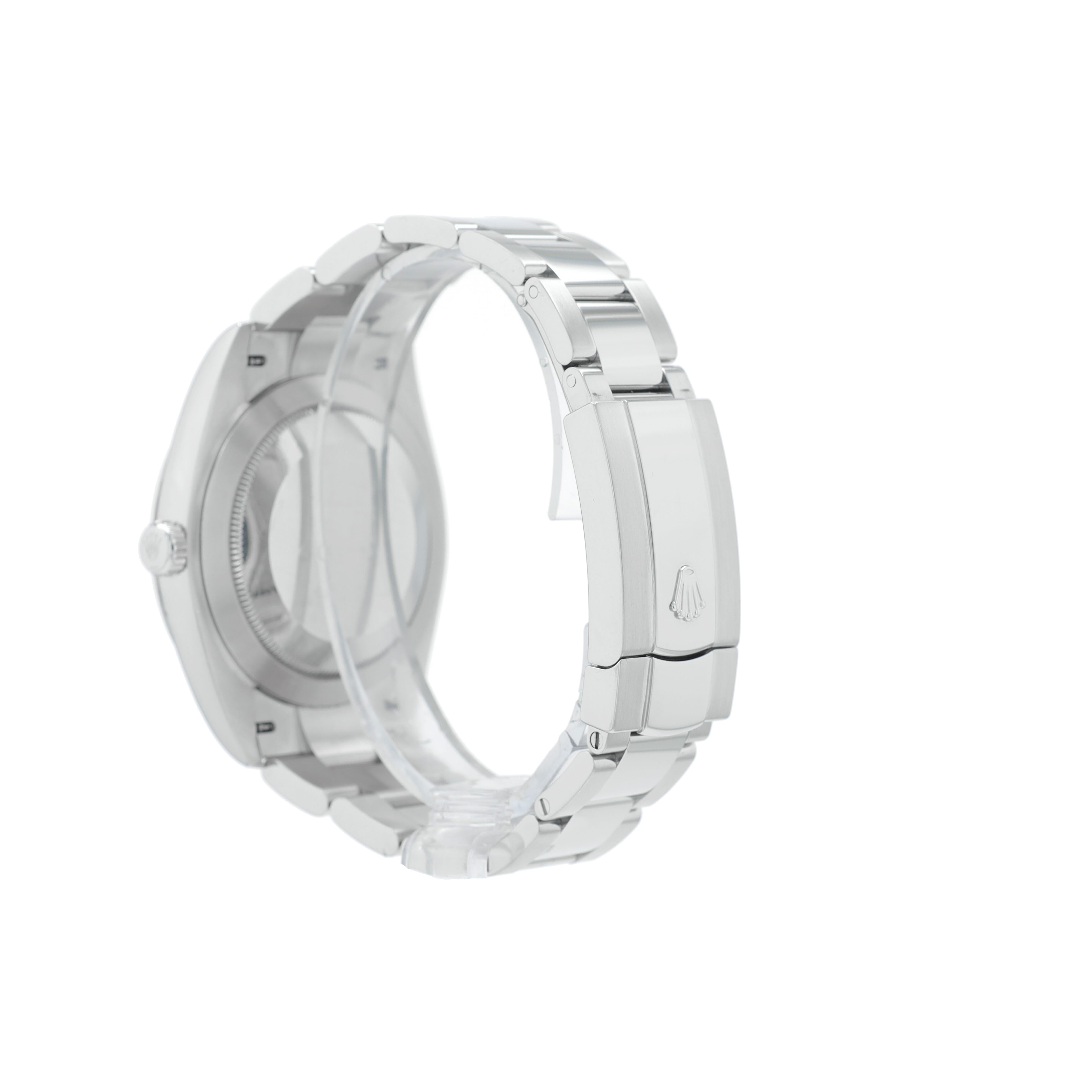 B&P Rolex Datejust 126300 41mm White Luminous Index Dial Smooth Bezel Oyster Band - Luxuriant Concierge