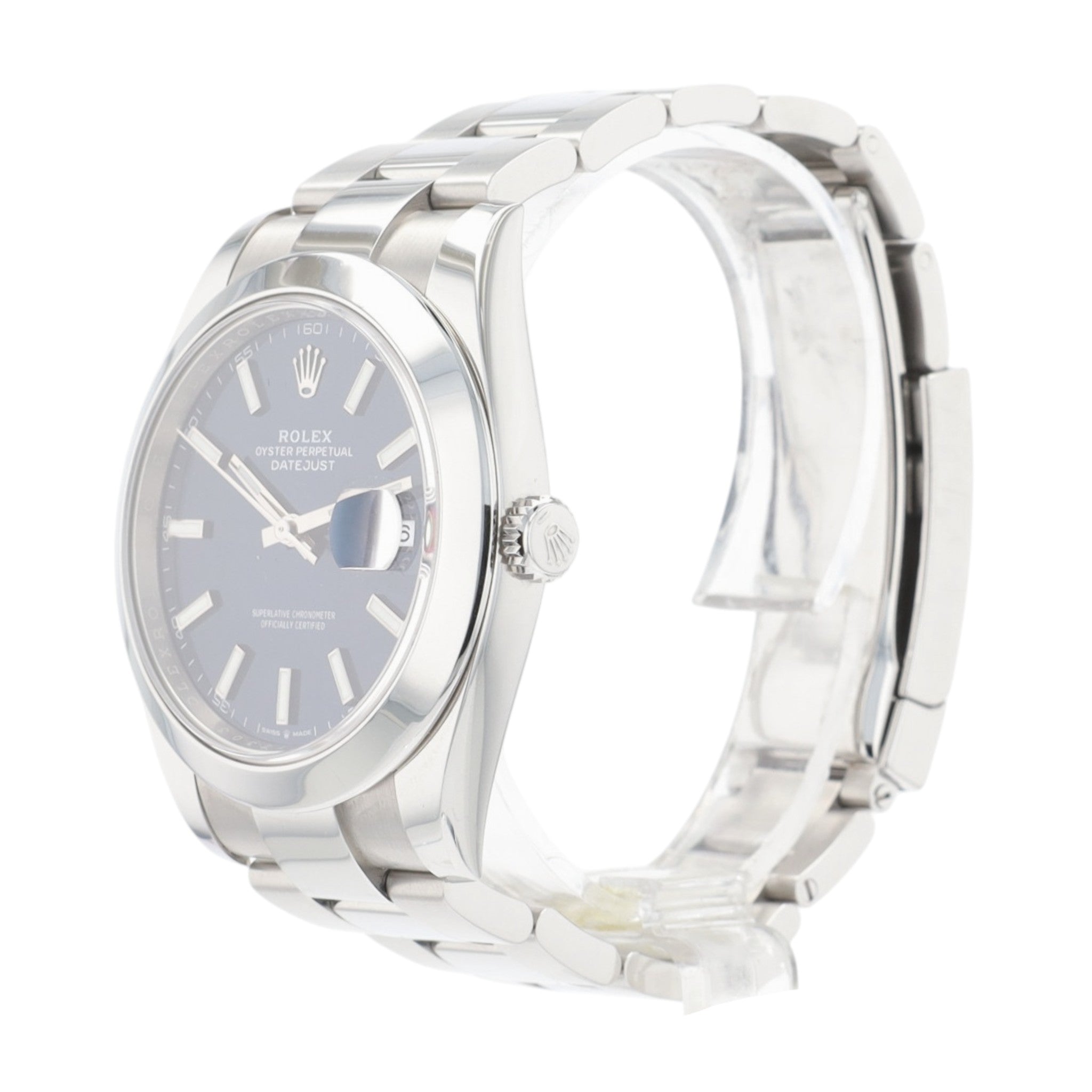 Rolex Datejust 41 126300 41mm Blue Index Stainless Steel Oyster Band Auto Watch